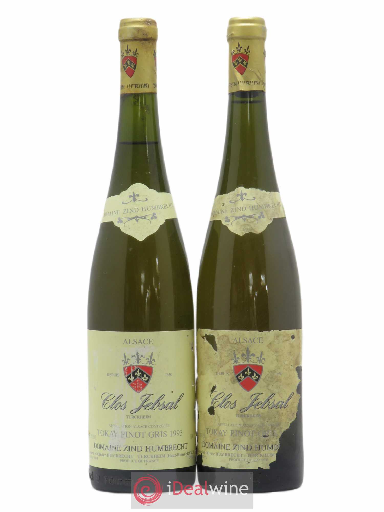 Alsace Pinot Gris Clos Jebsal Zind-Humbrecht (Domaine) 1993 - Lot de 2 bouteilles - 0