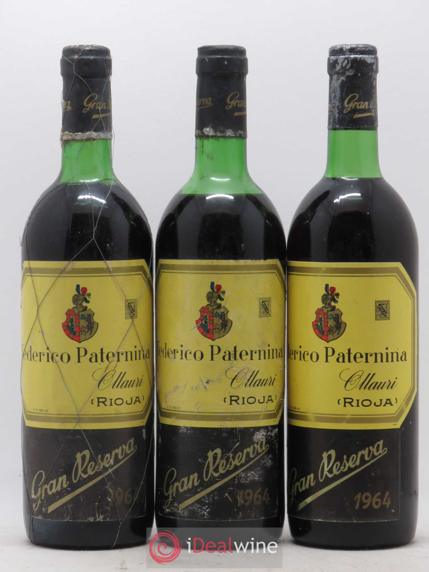 Rioja DOCA Gran Reserva Federico Paternina 1964 - Posten von 3 Flaschen - 0