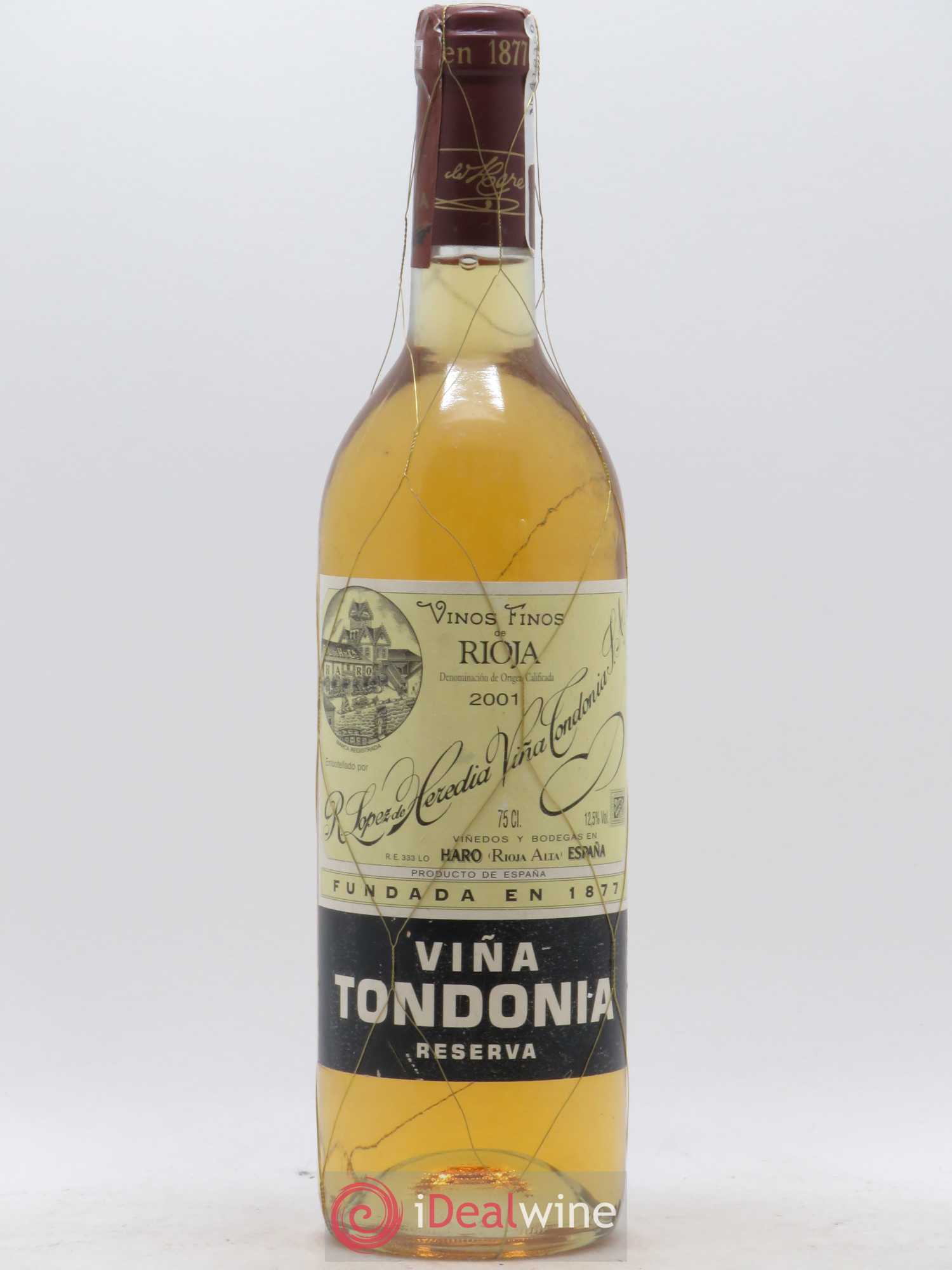 Rioja DOCA Reserva Vina Tondonia R. Lopez de Heredia 2001 - Posten von 1 Flasche - 0