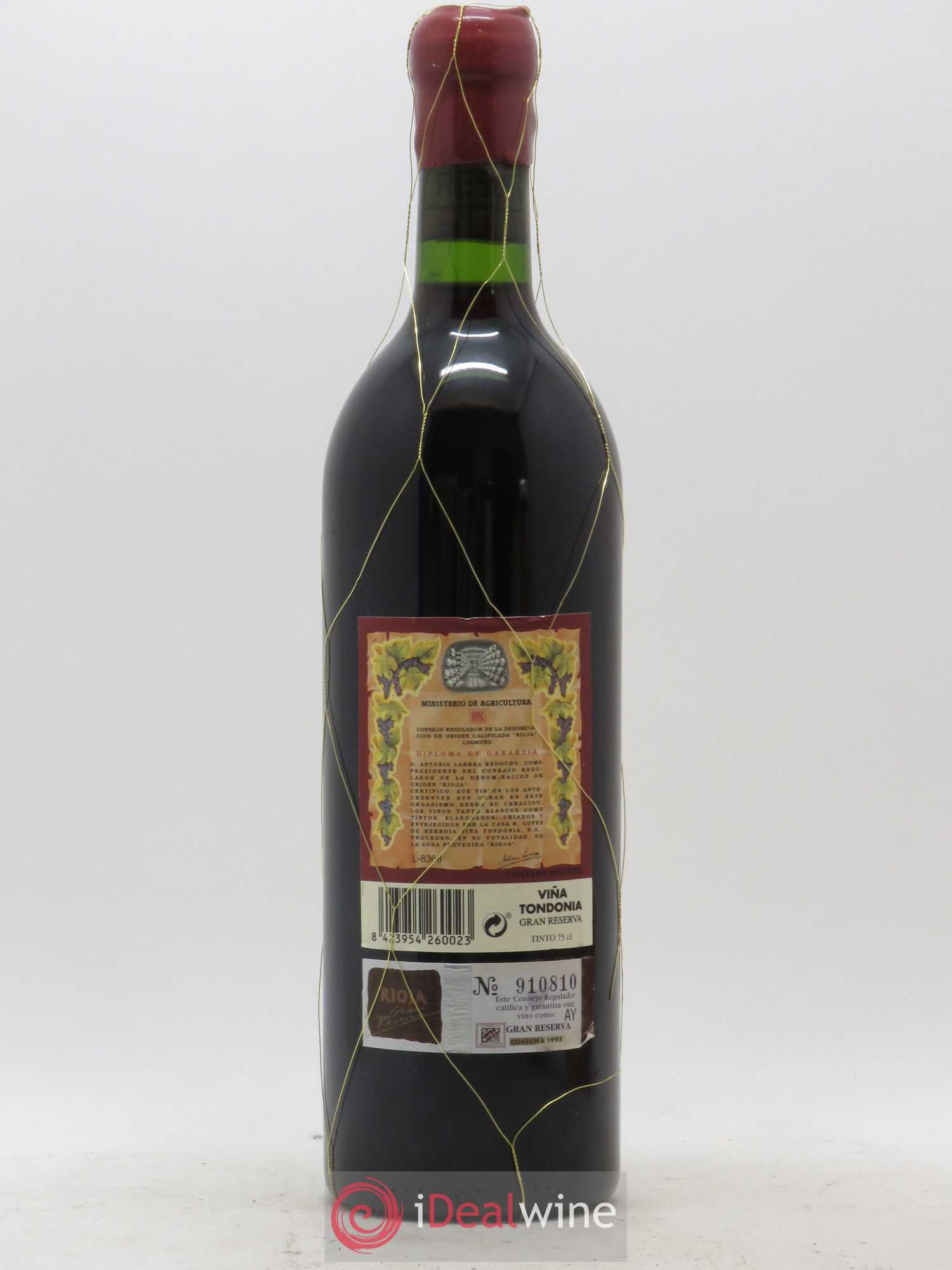 Rioja Gran Reserva Vina Tondonia R. Lopez de Heredia 1995 - Posten von 1 Flasche - 1