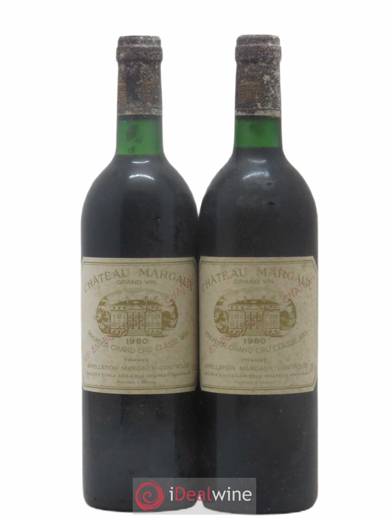 Château Margaux 1er Grand Cru Classé 1980 - Lot de 2 bouteilles - 0