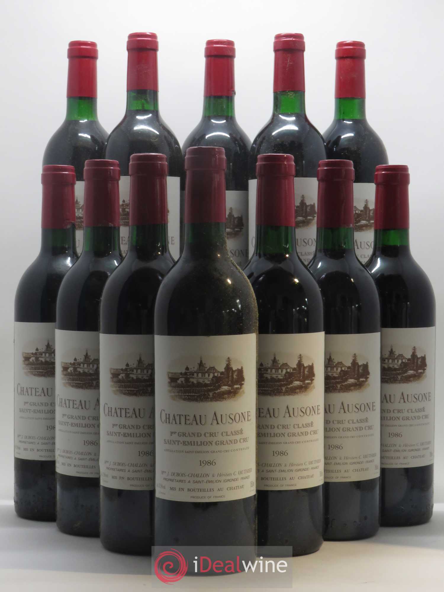 Château Ausone 1er Grand Cru Classé A 1986 - Lot de 12 bouteilles - 0