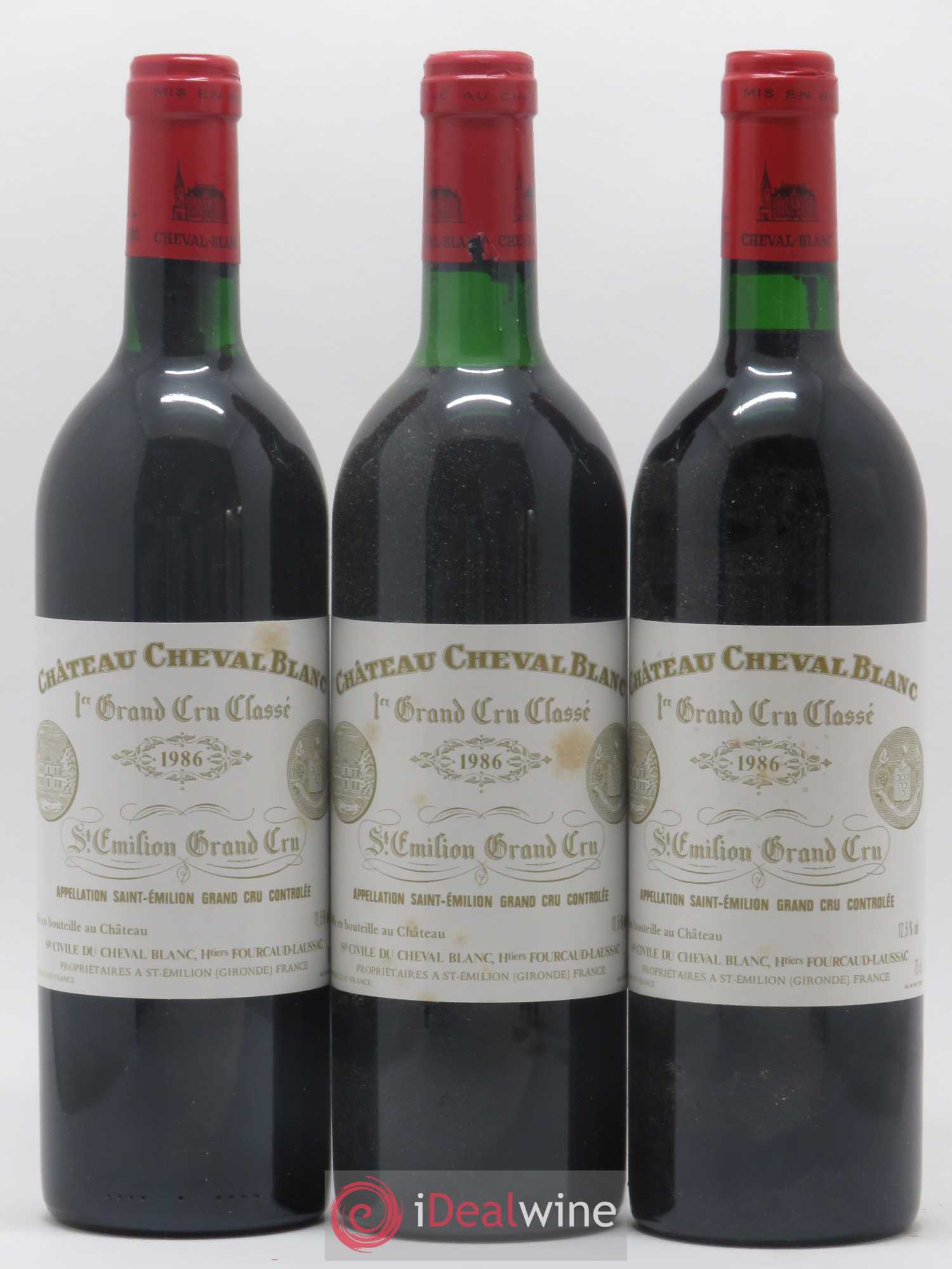 Château Cheval Blanc 1er Grand Cru Classé A 1986 - Lot de 12 bouteilles - 1