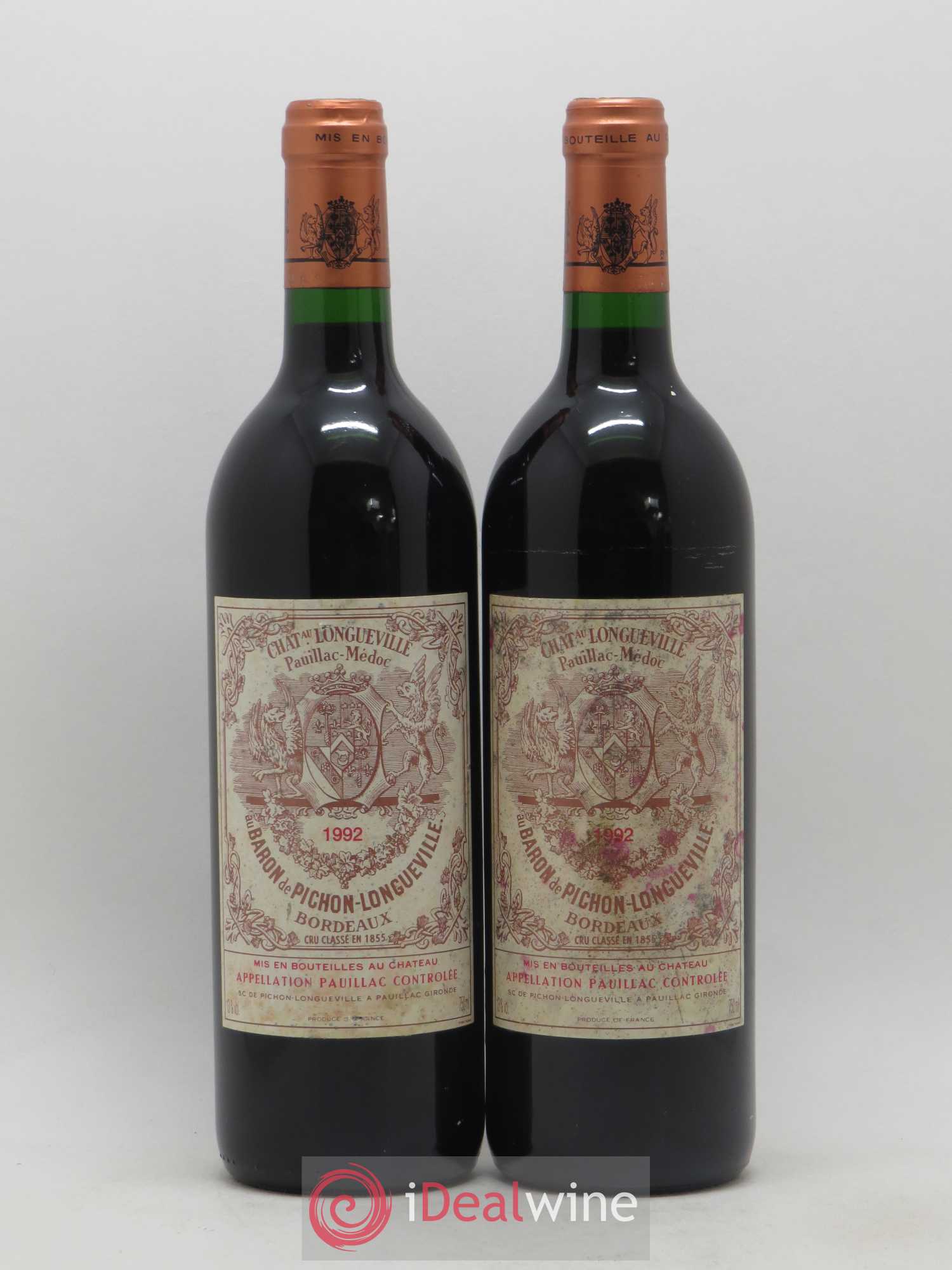 Pichon Longueville Baron 2ème Grand Cru Classé 1992 - Lot de 2 bouteilles - 0