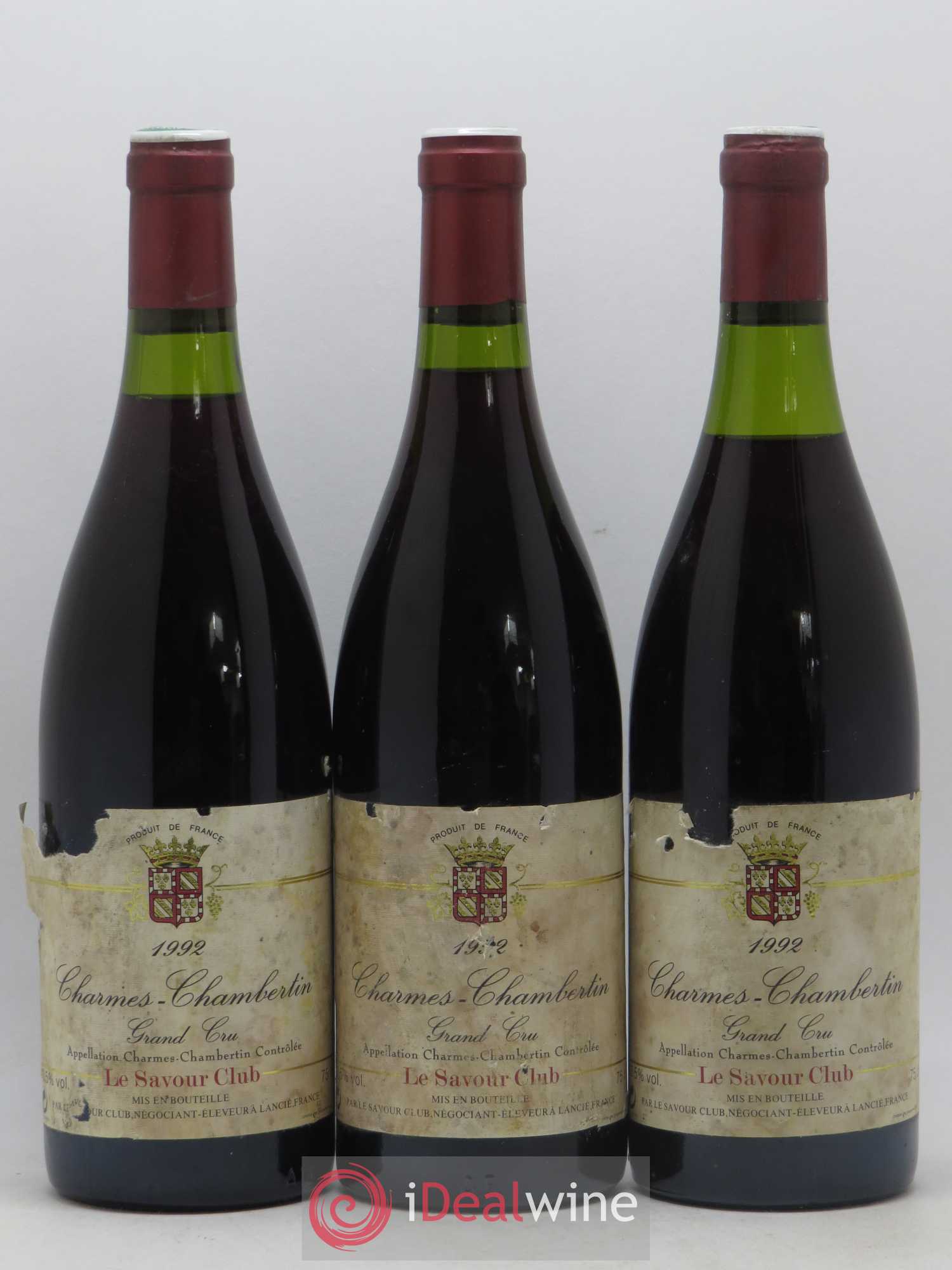 Charmes-Chambertin Grand Cru Le Savour Club 1992 - Lot de 3 bouteilles - 0