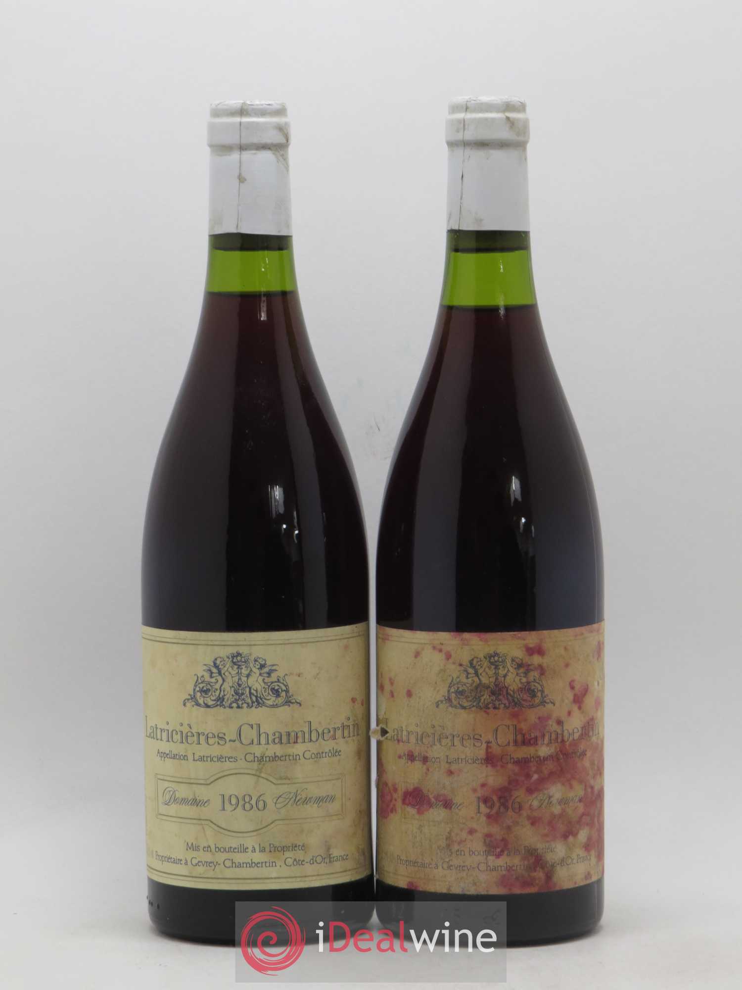 Latricières-Chambertin Grand Cru Domaine Newman 1986 - Lot de 2 bouteilles - 0