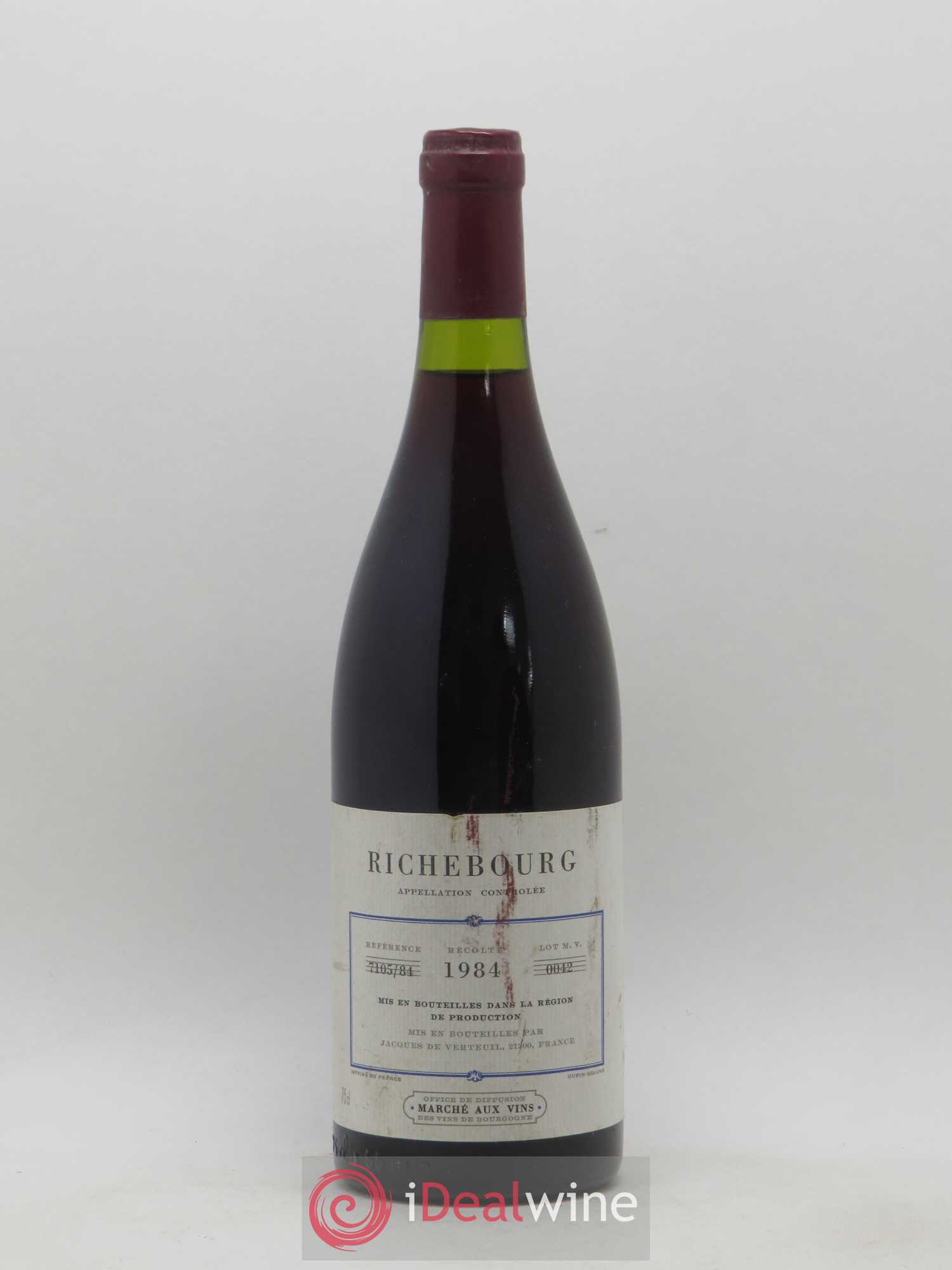Richebourg Grand Cru Jacques de Verteuil Marche aux Vins 1984 - Posten von 1 Flasche - 0