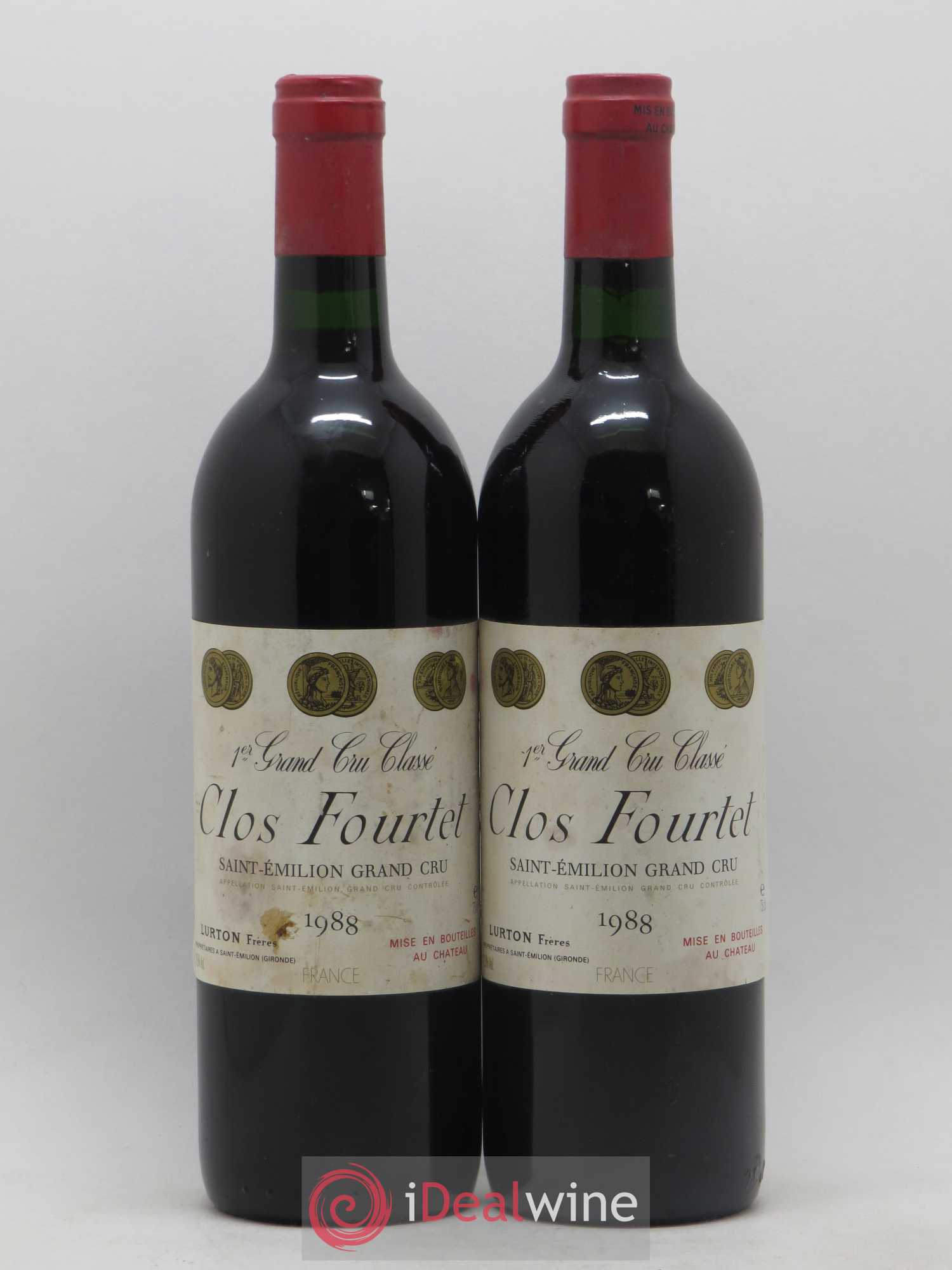 Clos Fourtet 1er Grand Cru Classé B 1988 - Lot de 2 bouteilles - 0