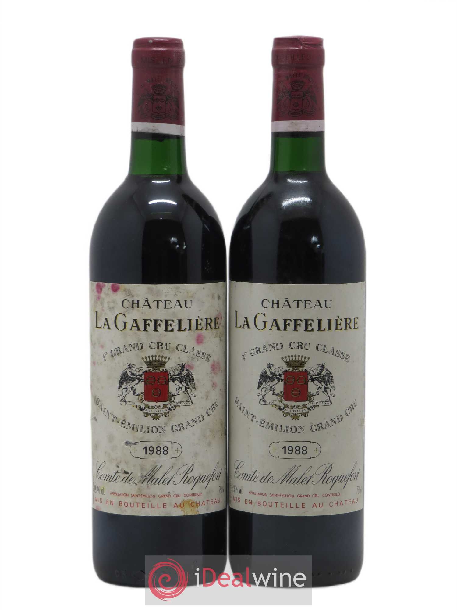 Château la Gaffelière 1er Grand Cru Classé B (sans prix de réserve) 1988 - Lot de 2 bouteilles - 0