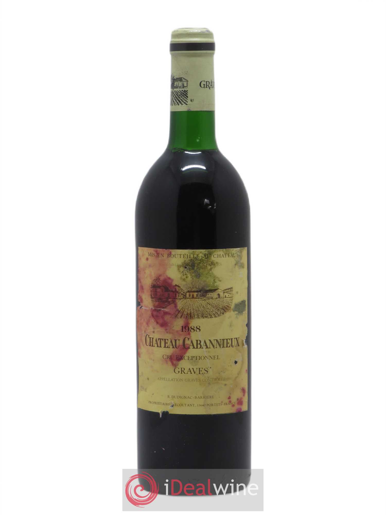 Château Cabannieux (sans prix de réserve) 1988 - Lot de 1 bouteille - 0