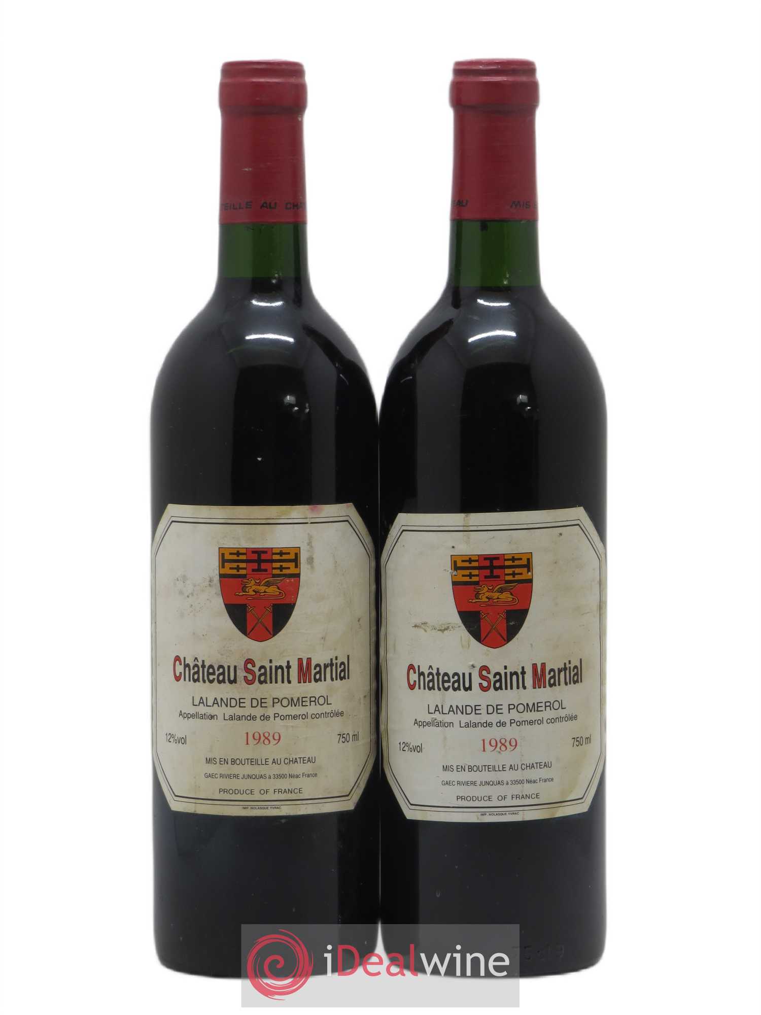 Lalande-de-Pomerol Château Saint Martial (sans prix de réserve) 1989 - Posten von 2 Flaschen - 0