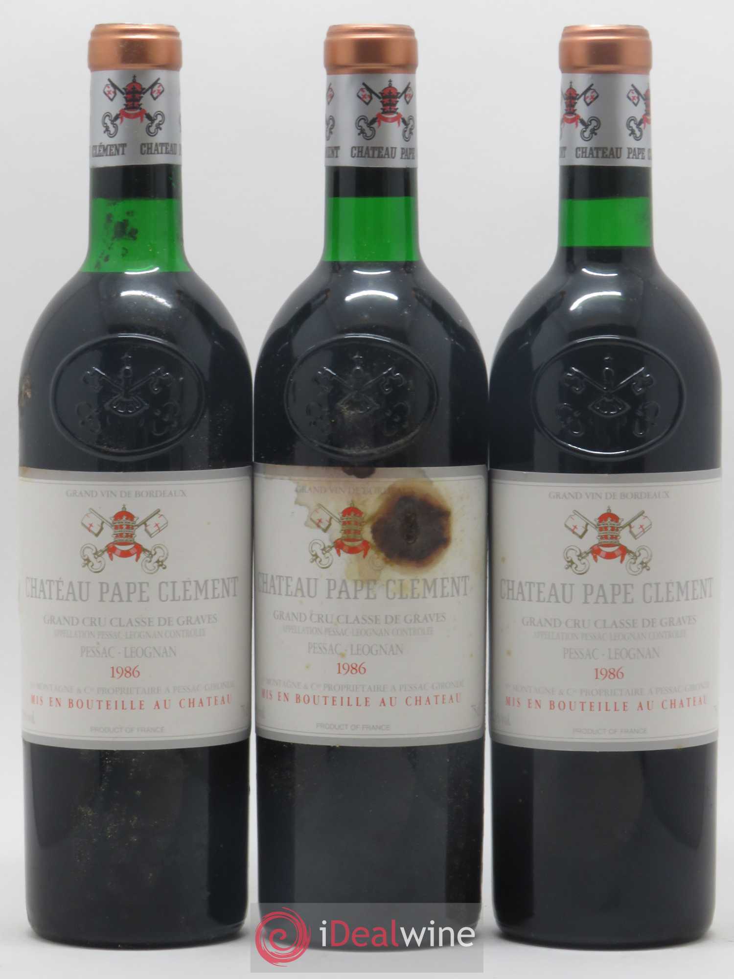 Château Pape Clément Cru Classé de Graves 1986 - Lot de 12 bouteilles - 2