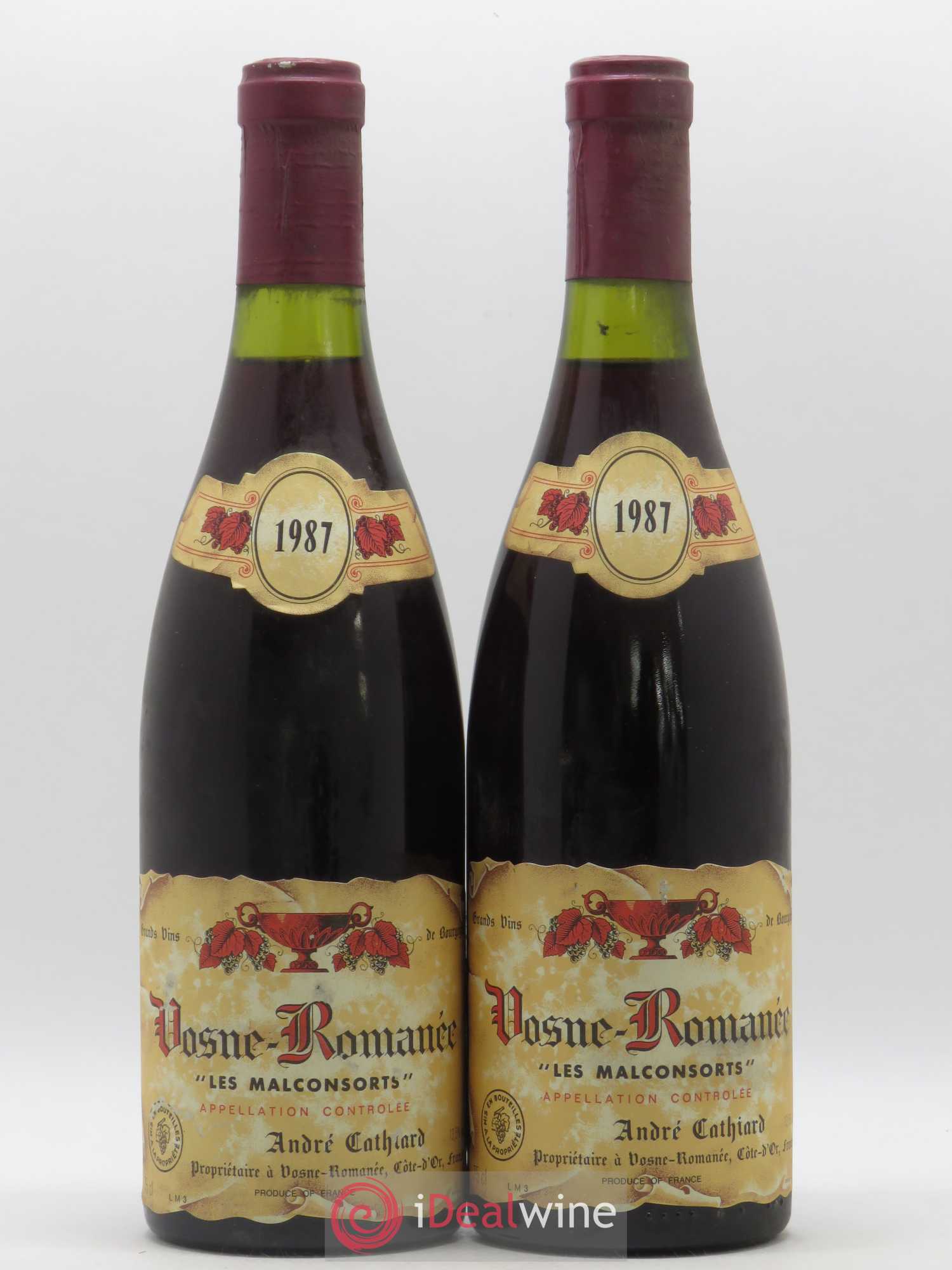 Vosne-Romanée 1er Cru Les Malconsorts André Cathiard 1987 - Posten von 2 Flaschen - 0