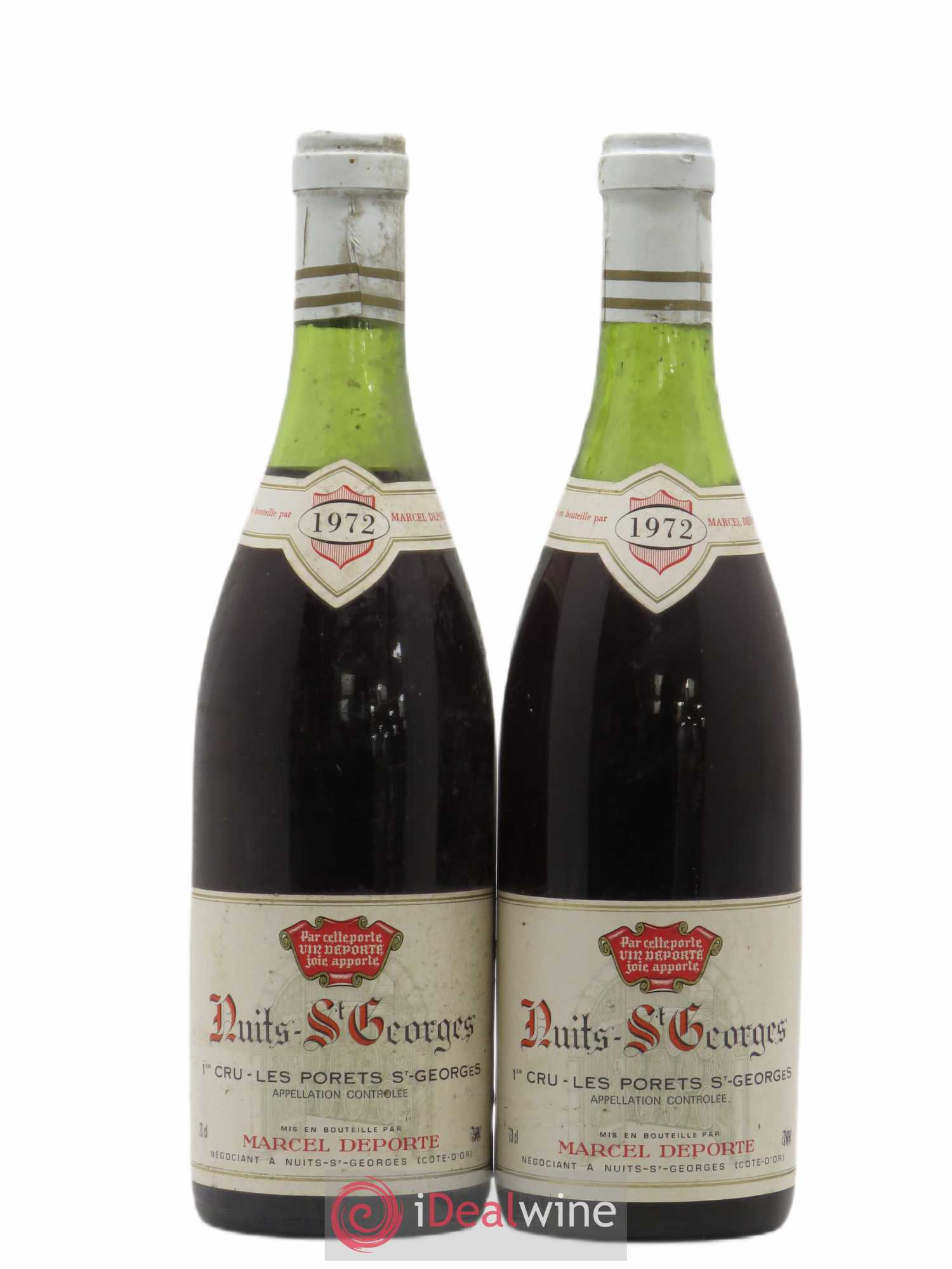Nuits-Saint-Georges 1er Cru Les Porrets-Saint-Georges 1972 - Lotto di 2 bottiglie - 0