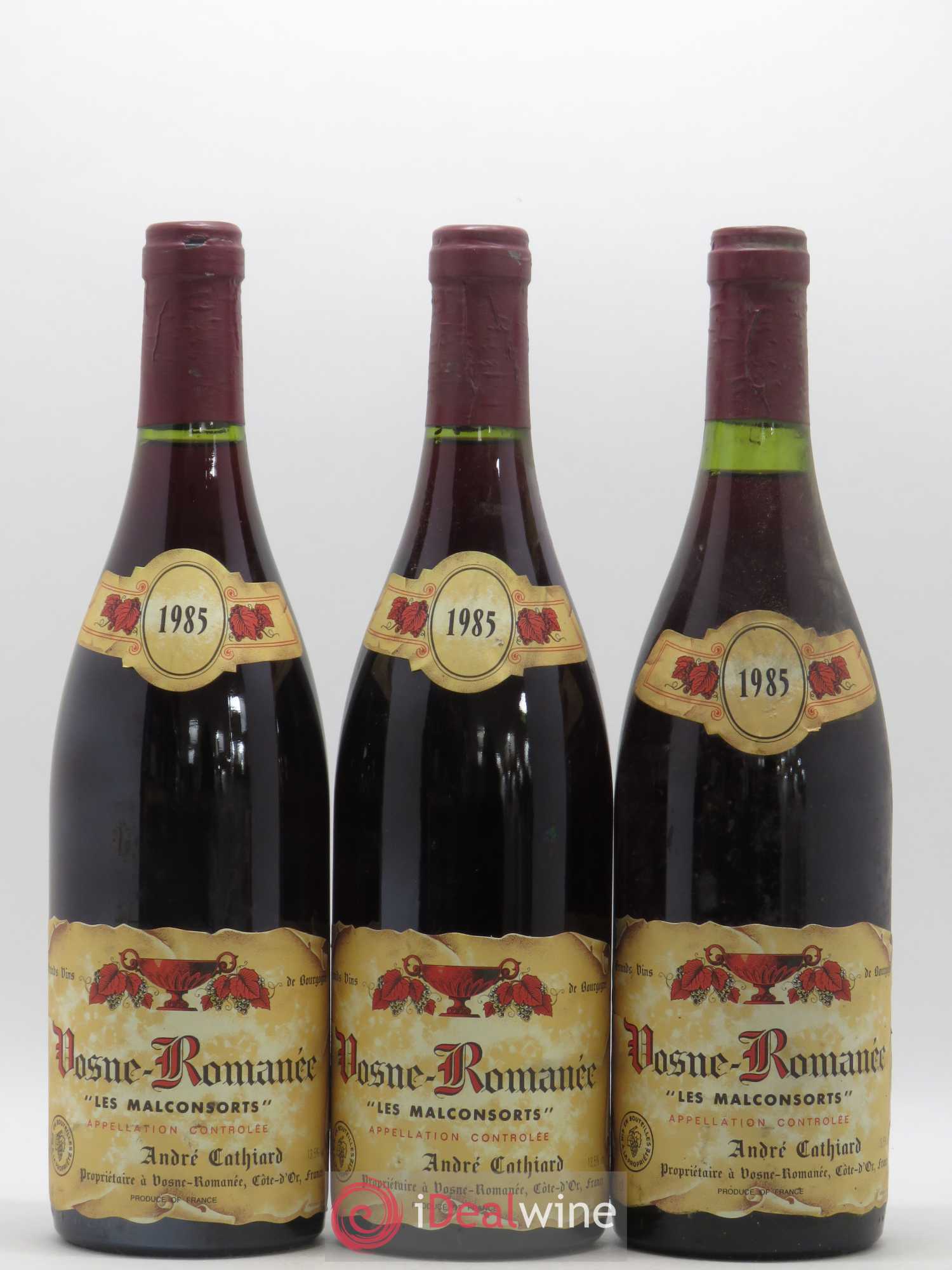 Vosne-Romanée 1er Cru Les Malconsorts André Cathiard 1985 - Posten von 3 Flaschen - 0