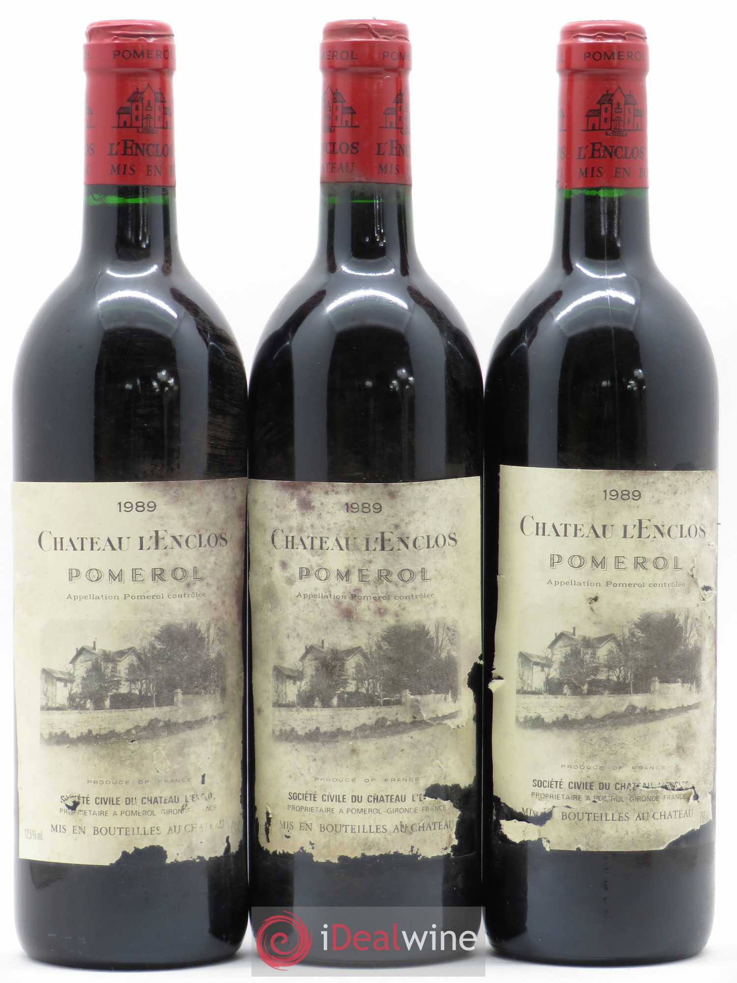 Château l' Enclos 1989 - Lot de 3 bouteilles - 0