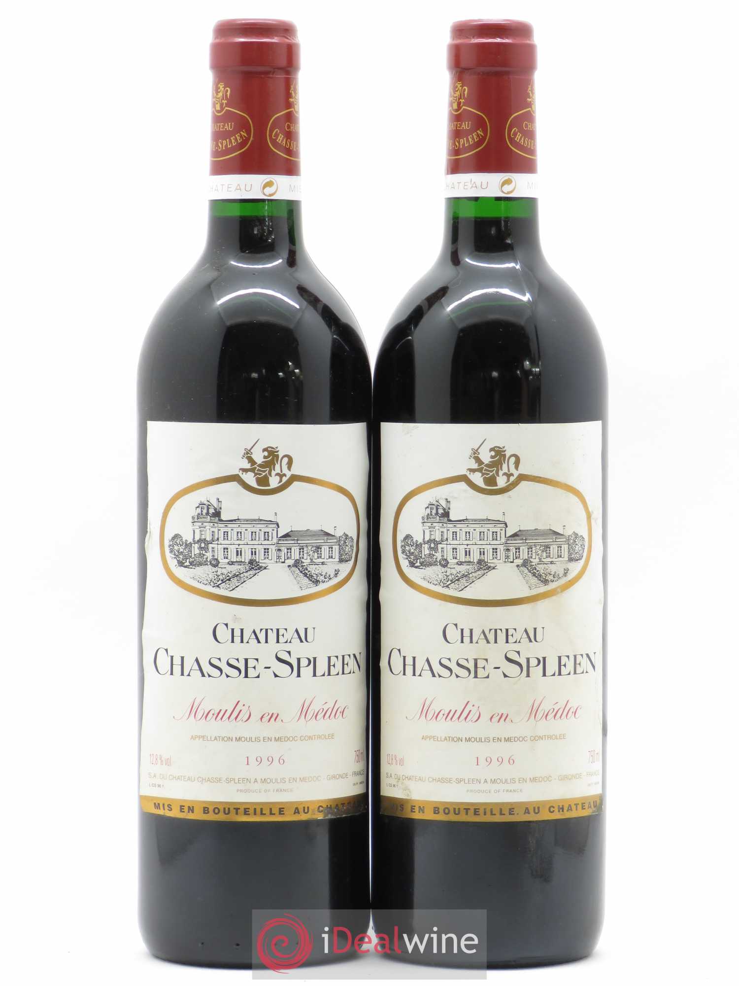 Château Chasse Spleen 1996 - Lot de 2 bouteilles - 0