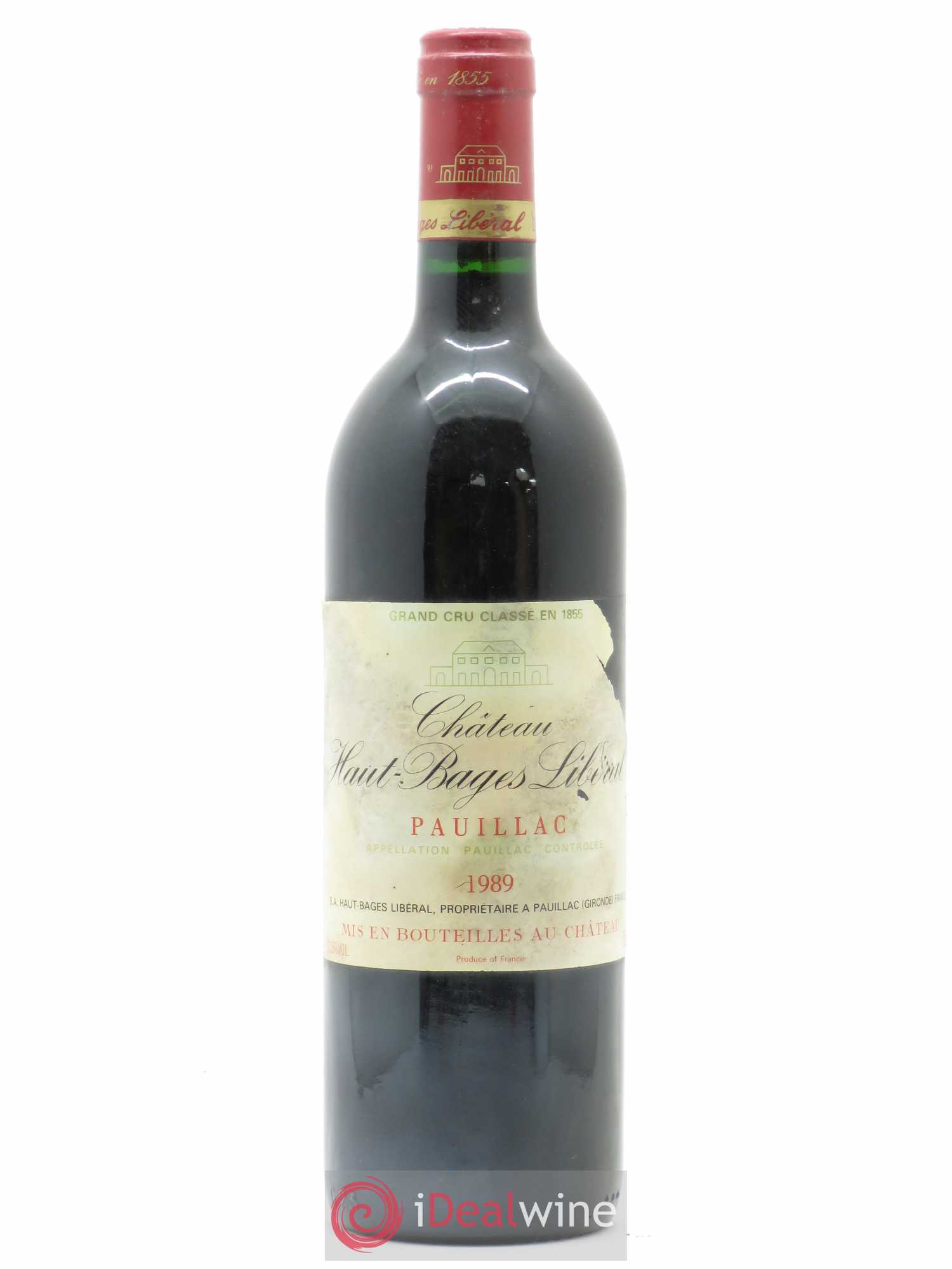 Château Haut Bages Libéral 5ème Grand Cru Classé 1989 - Lot de 1 bouteille - 0