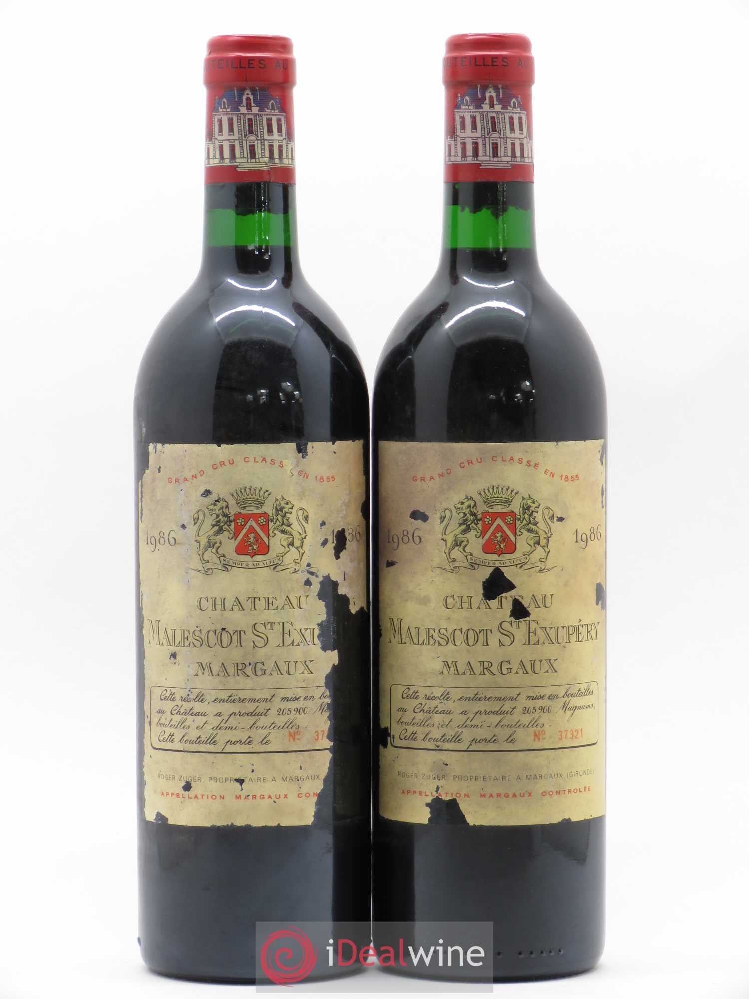 Château Malescot Saint-Exupéry 3ème Grand Cru Classé 1986 - Lot de 2 bouteilles - 0