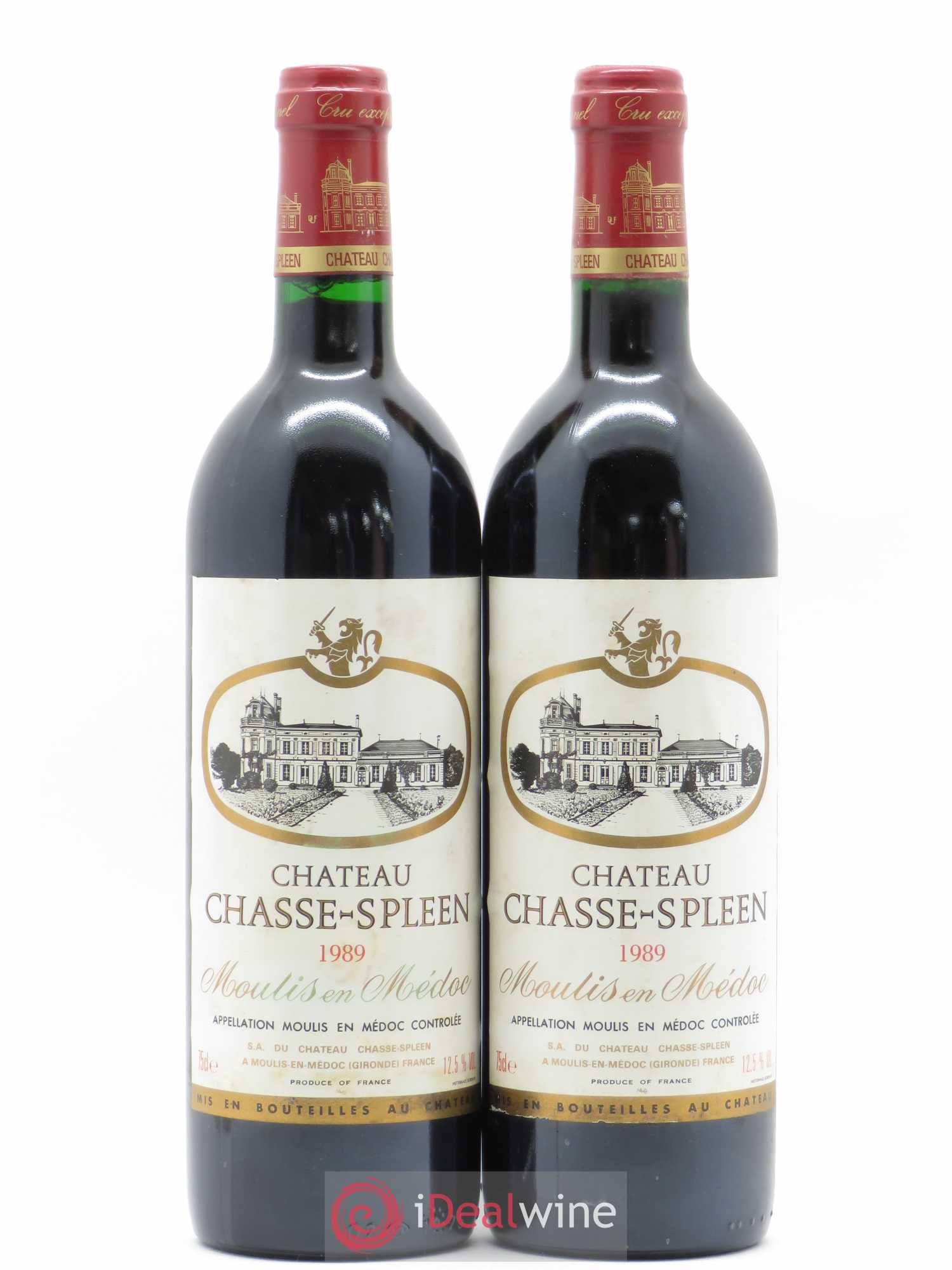 Château Chasse Spleen 1989 - Lot de 2 bouteilles - 0