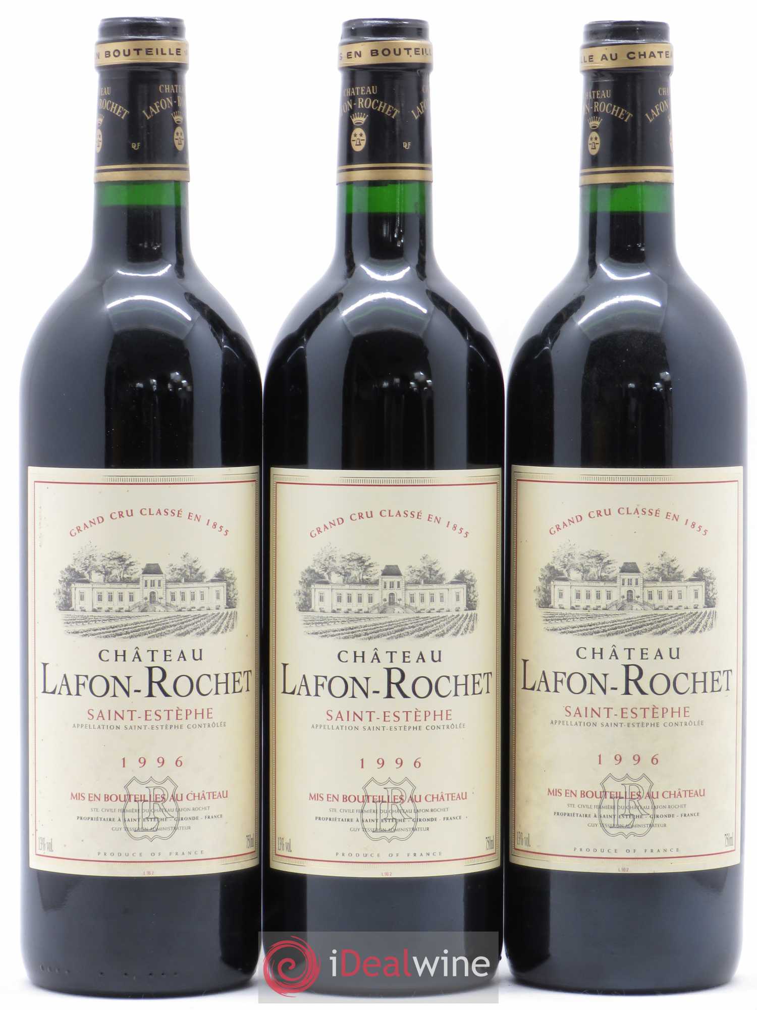 Château Lafon Rochet 4ème Grand Cru Classé 1996 - Lot de 12 bouteilles - 1