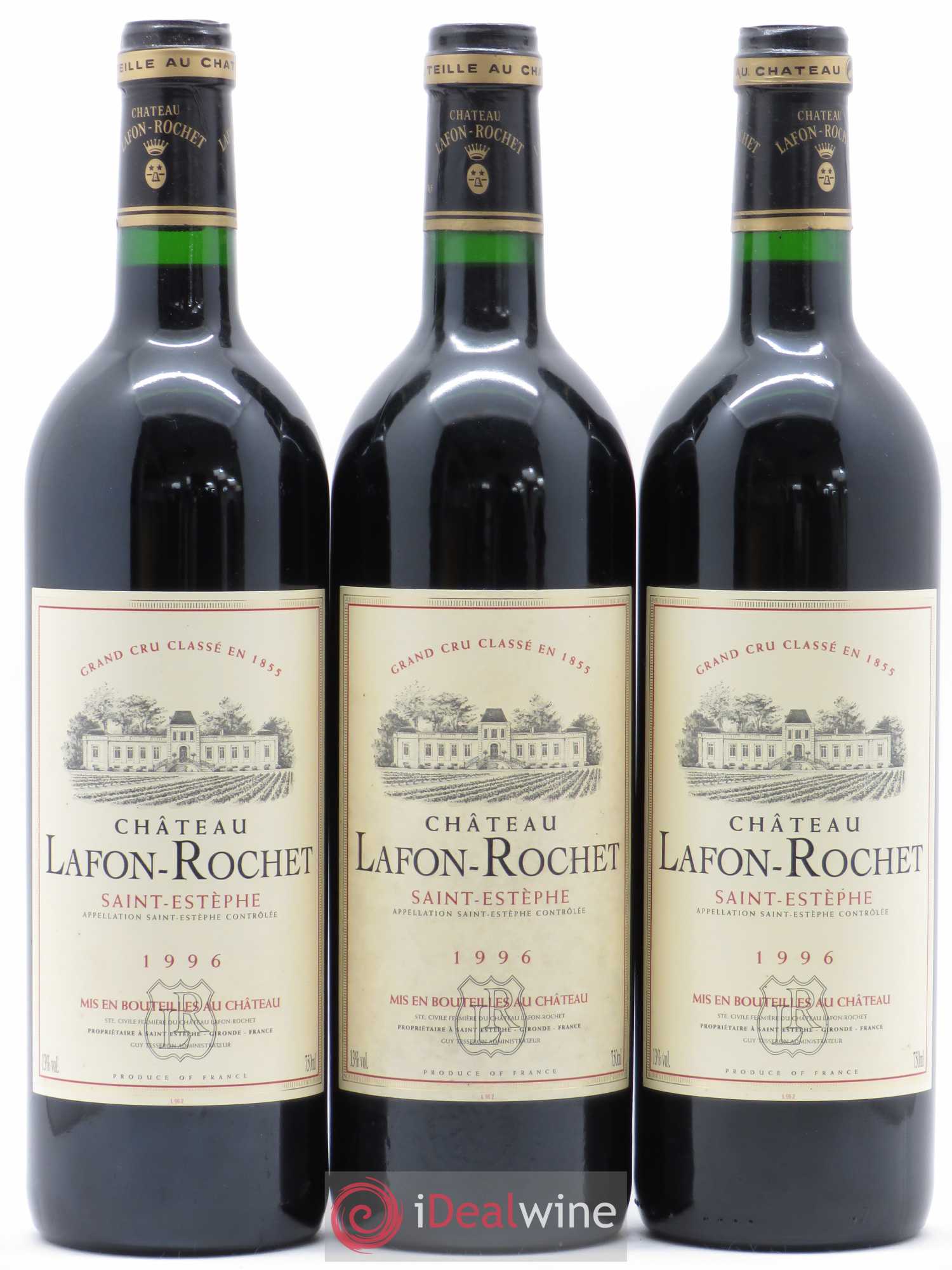 Château Lafon Rochet 4ème Grand Cru Classé 1996 - Lot de 12 bouteilles - 2