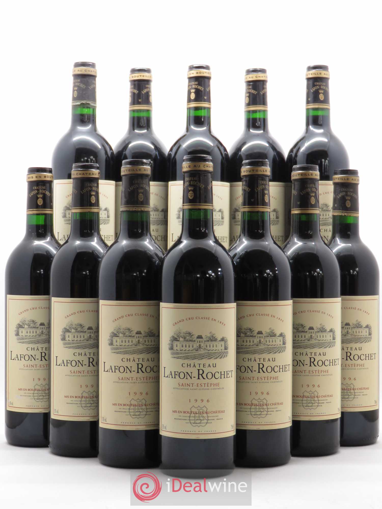 Château Lafon Rochet 4ème Grand Cru Classé 1996 - Lot de 12 bouteilles - 0