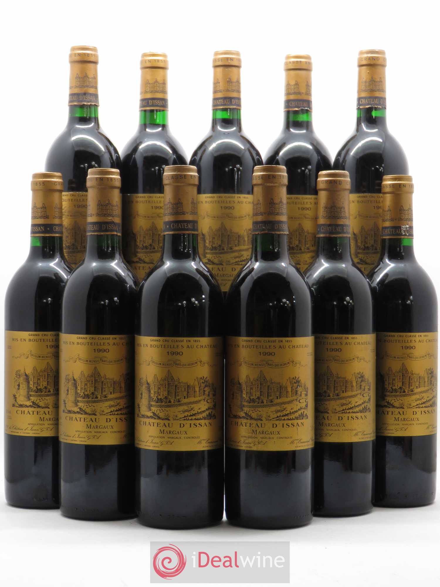 Château d'Issan 3ème Grand Cru Classé 1990 - Lot de 11 bouteilles - 0