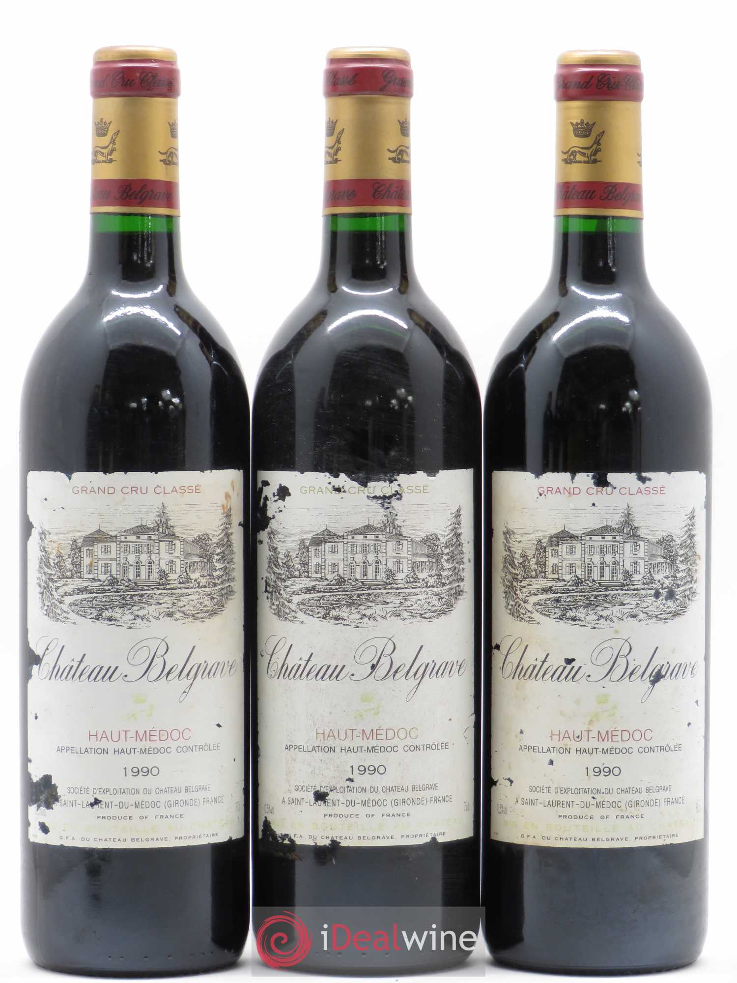 Château Belgrave 5ème Grand Cru Classé 1990 - Lot de 6 bouteilles - 1