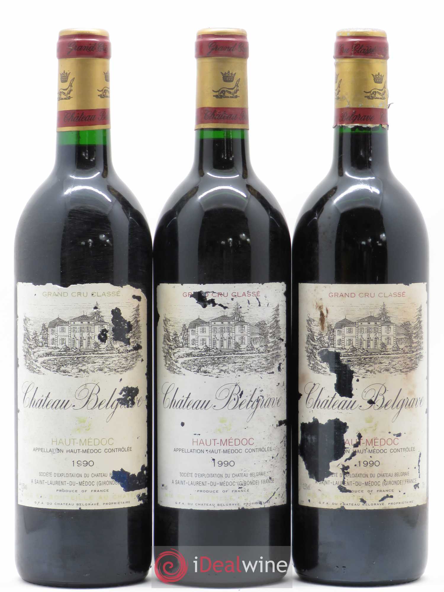 Château Belgrave 5ème Grand Cru Classé 1990 - Lot de 6 bouteilles - 2