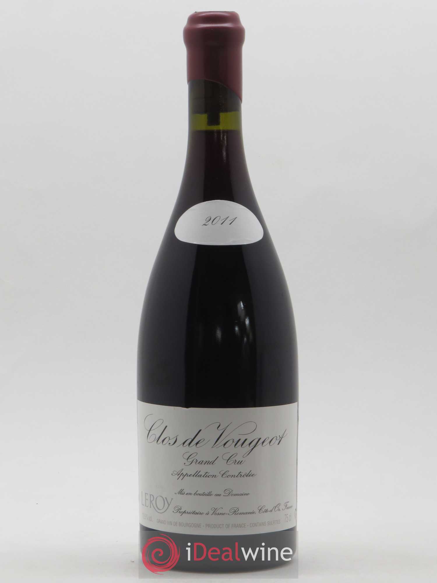 Clos de Vougeot Grand Cru Leroy (Domaine) 2011 - Lot de 1 bouteille - 0