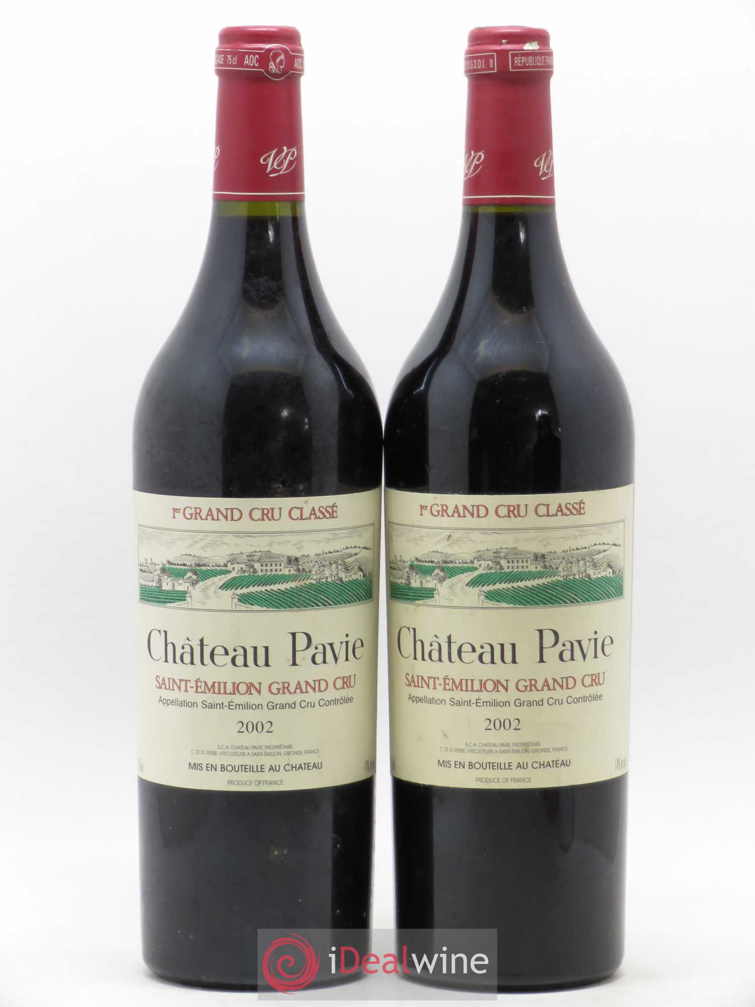 Château Pavie 1er Grand Cru Classé A 2002 - Lot de 2 bouteilles - 0