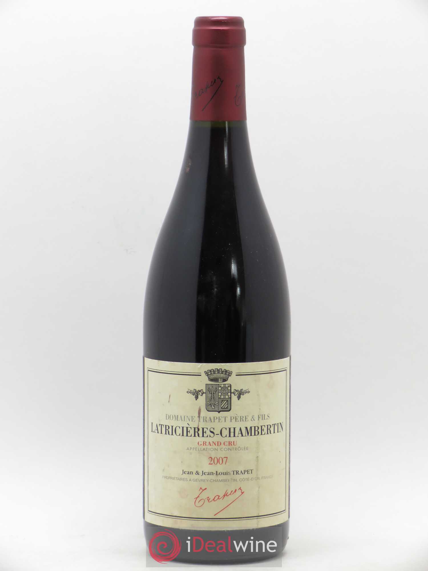 Latricières-Chambertin Grand Cru Domaine Trapet 2007 - Lot de 1 bouteille - 0
