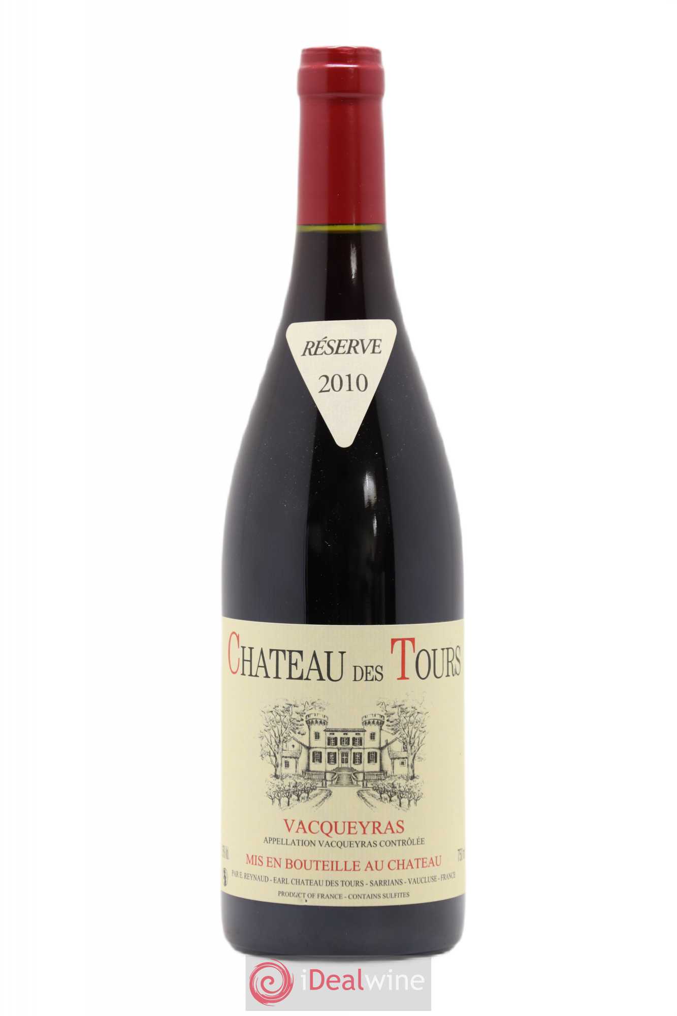Vacqueyras Château des Tours Emmanuel Reynaud 2010 - Lot de 1 bouteille - 0