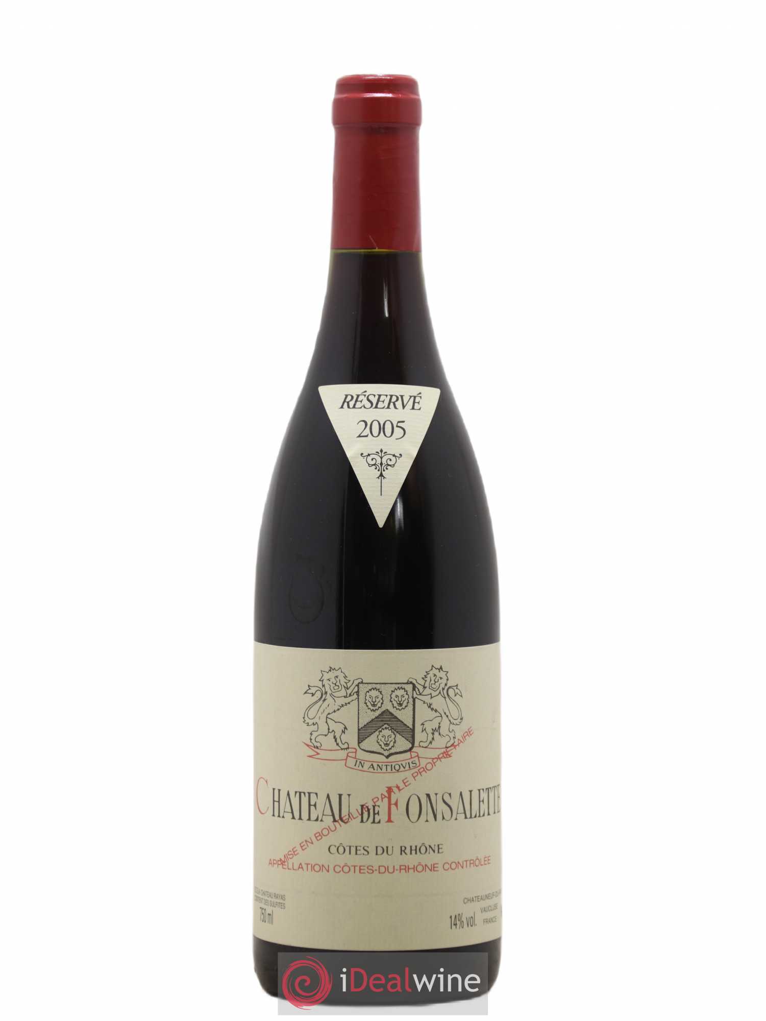 Côtes-du-Rhône Château de Fonsalette Emmanuel Reynaud 2005 - Lot de 1 bouteille - 0