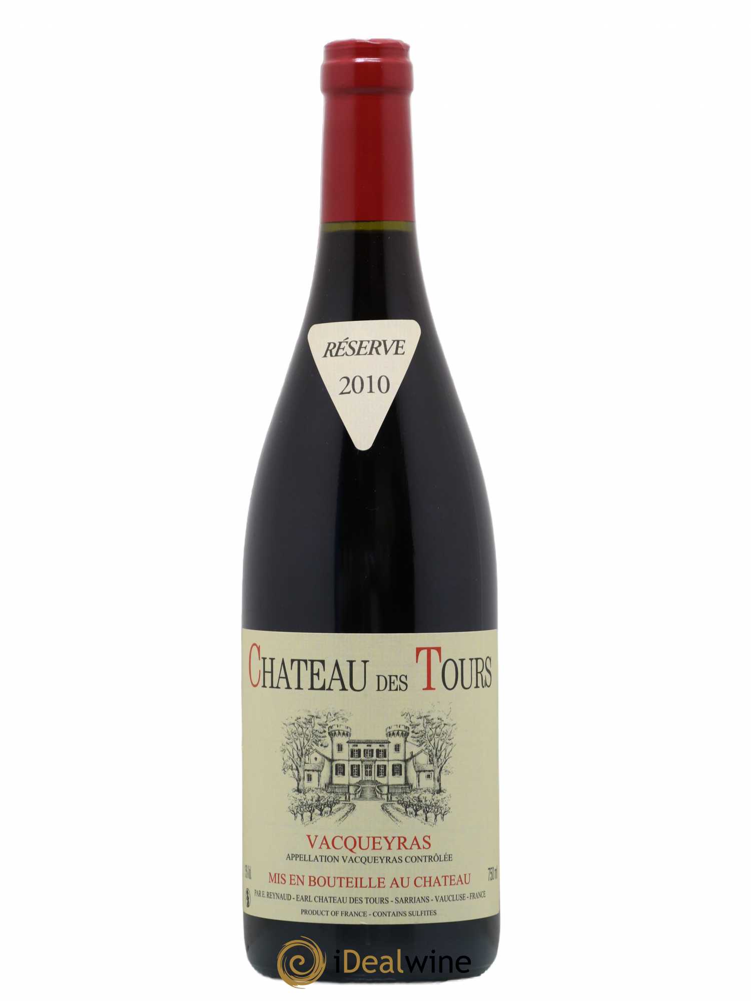 Vacqueyras Château des Tours Emmanuel Reynaud 2010 - Lot de 1 bouteille - 0