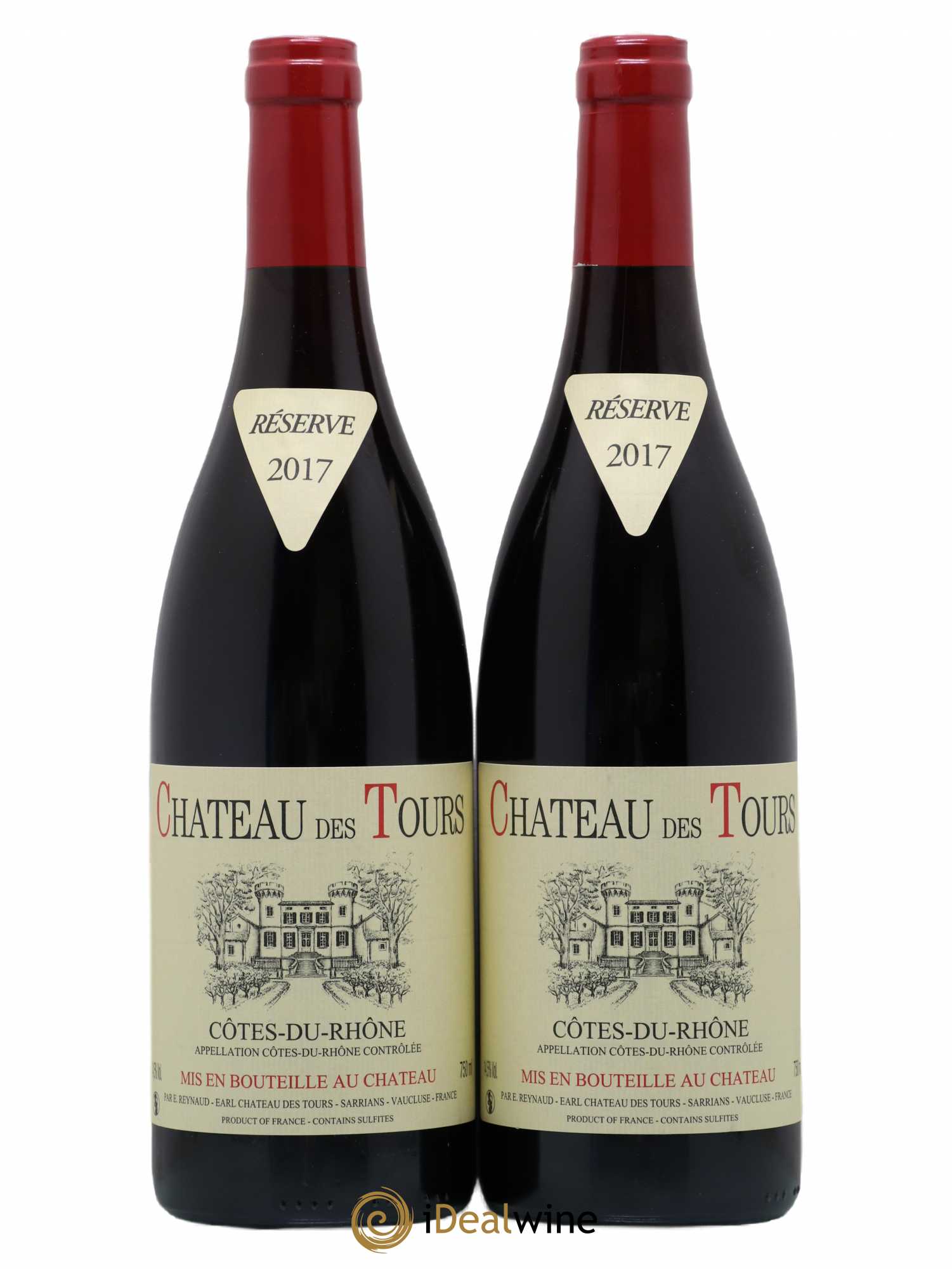 Côtes-du-Rhône Château des Tours Emmanuel Reynaud 2017 - Lot de 2 bouteilles - 0