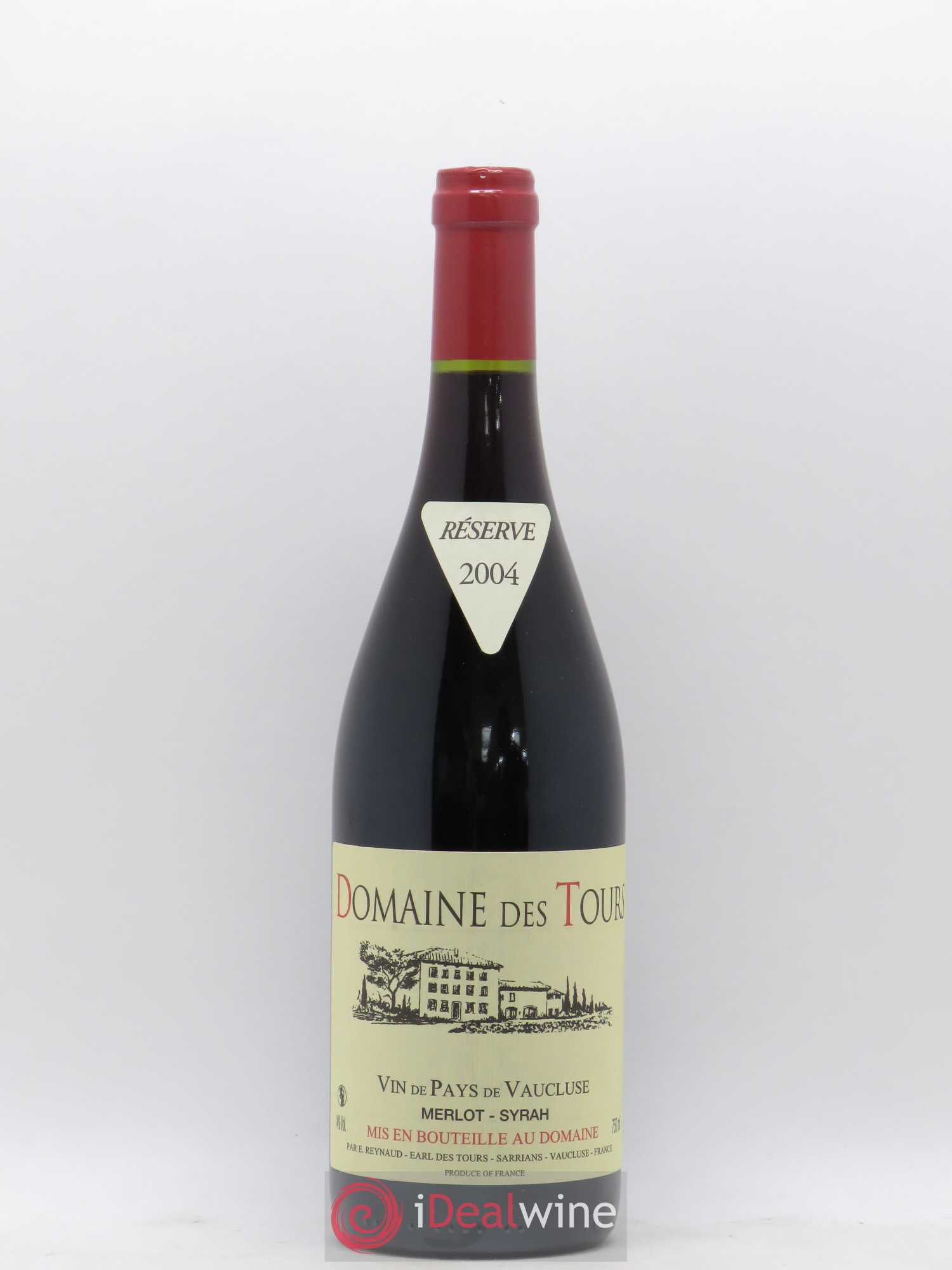 Vaucluse Domaine des Tours Merlot-Syrah Emmanuel Reynaud 2004 - Lot de 1 bouteille - 0