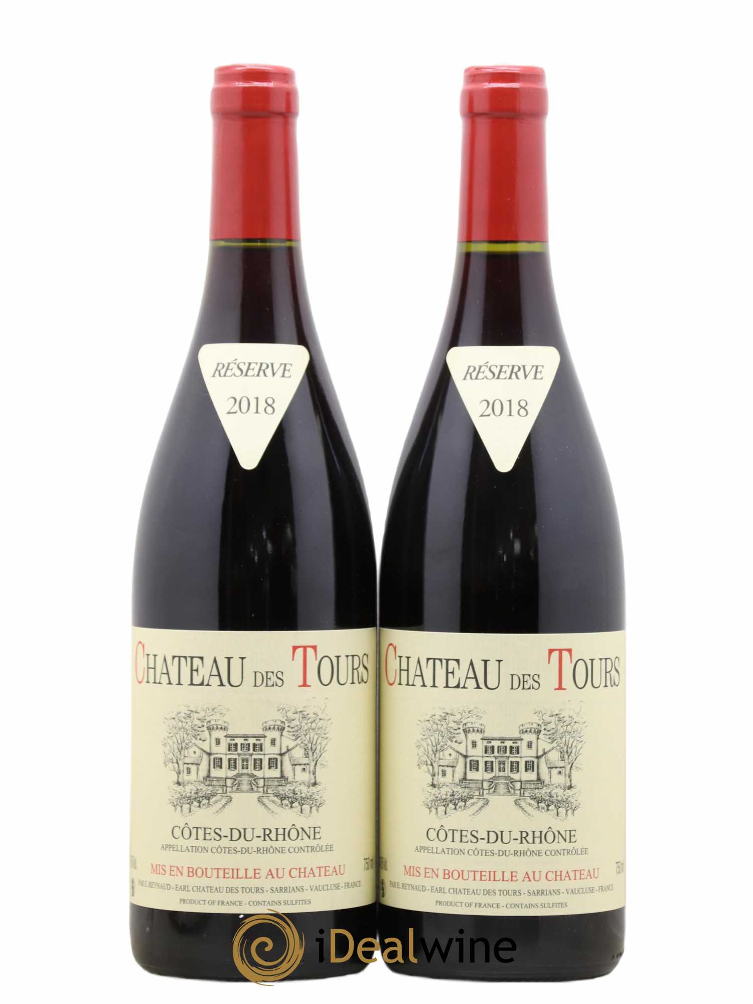 Côtes-du-Rhône Château des Tours Emmanuel Reynaud 2018 - Lot de 2 bouteilles - 0
