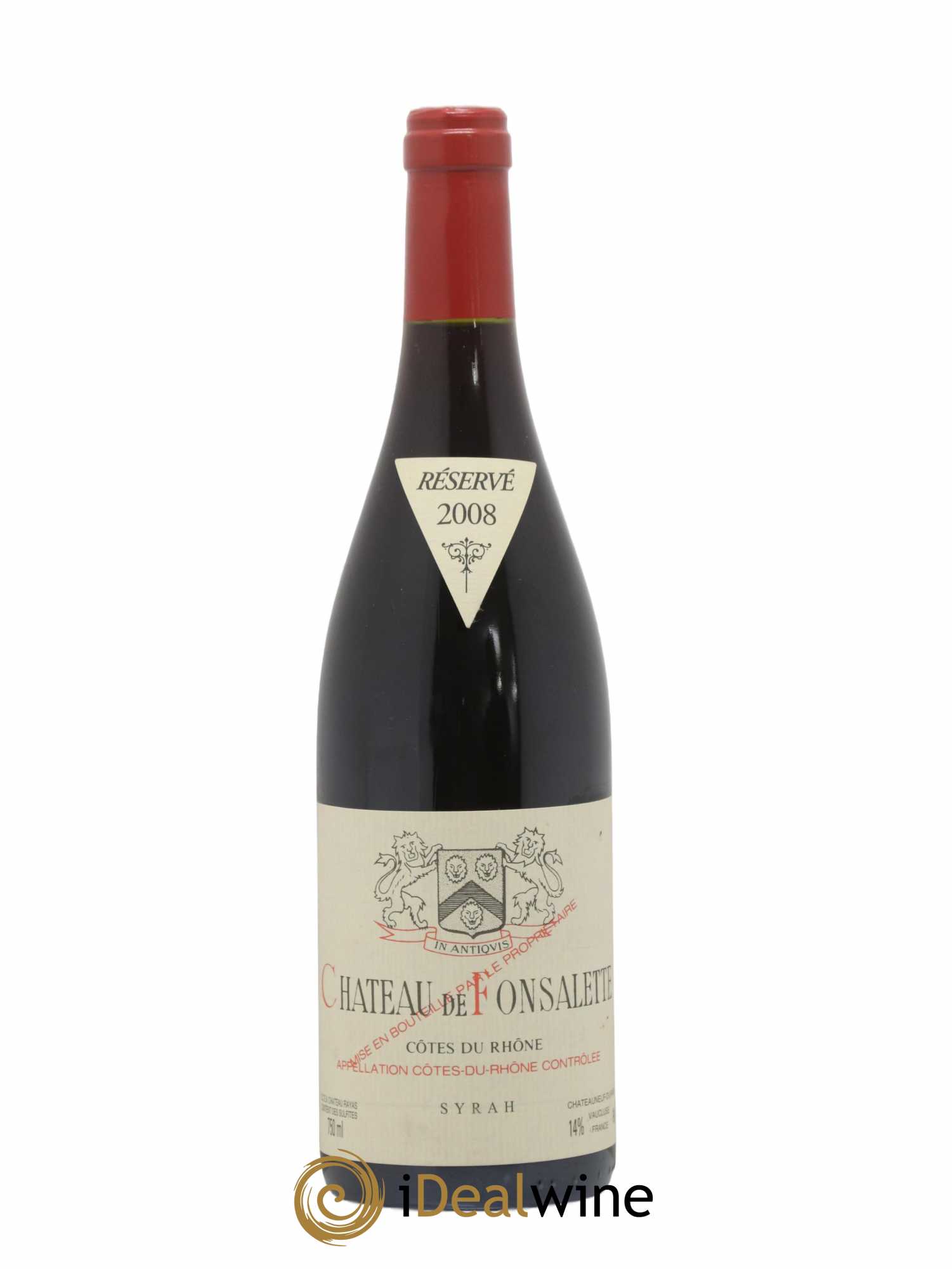 Côtes-du-Rhône Cuvée Syrah Château de Fonsalette 2008 - Lot de 1 bouteille - 0
