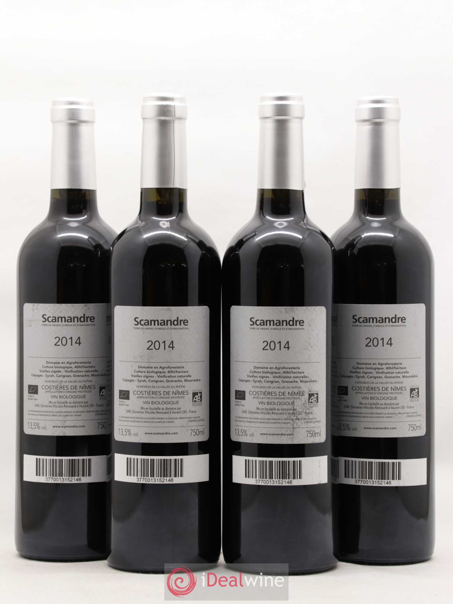 Costières de Nîmes Scamandre Renouard 2014 - Lot de 4 bouteilles - 1