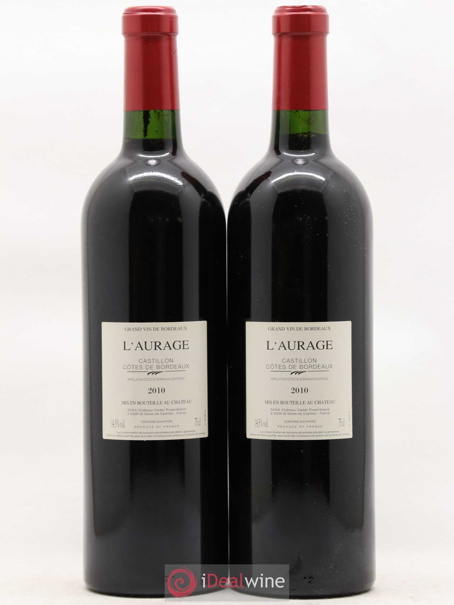 L'Aurage 2010 - Lot de 2 bouteilles - 1