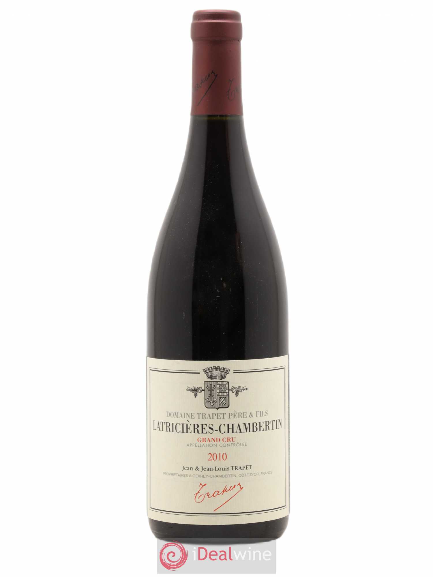 Latricières-Chambertin Grand Cru Domaine Trapet 2010 - Lot de 1 bouteille - 0