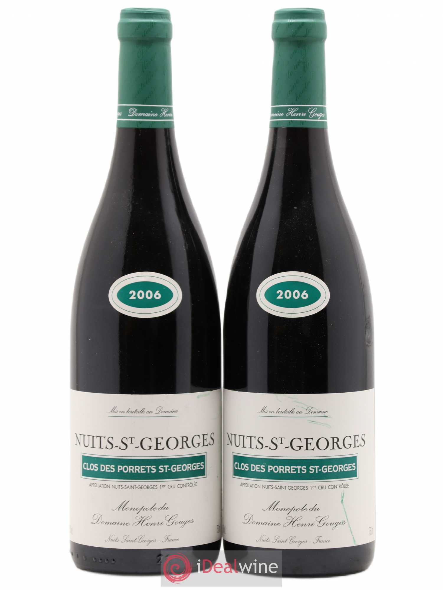 Nuits-Saint-Georges 1er Cru Clos des Porrets St Georges Henri Gouges 2006 - Lot of 2 bottles - 0