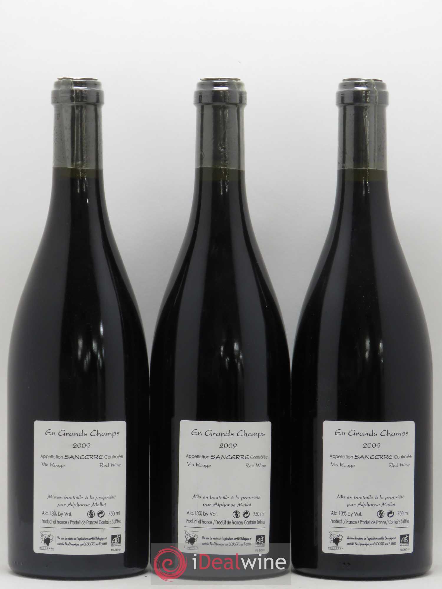 Sancerre En Grands Champs Alphonse Mellot 2009 - Lot de 3 bouteilles - 1