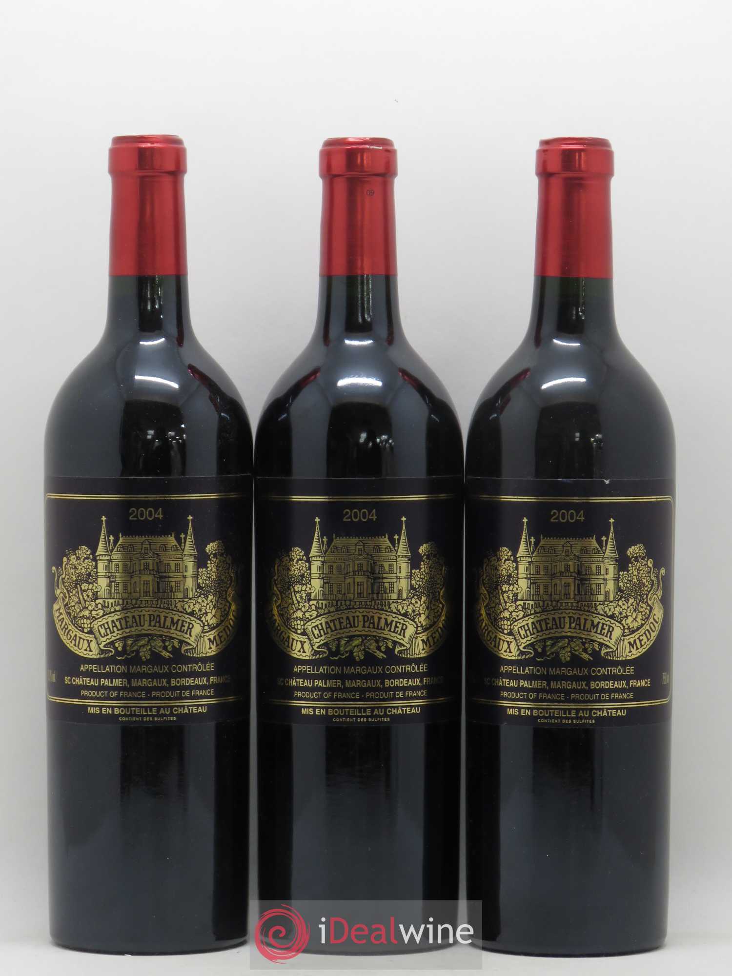 Château Palmer 3ème Grand Cru Classé 2004 - Lot de 3 bouteilles - 0