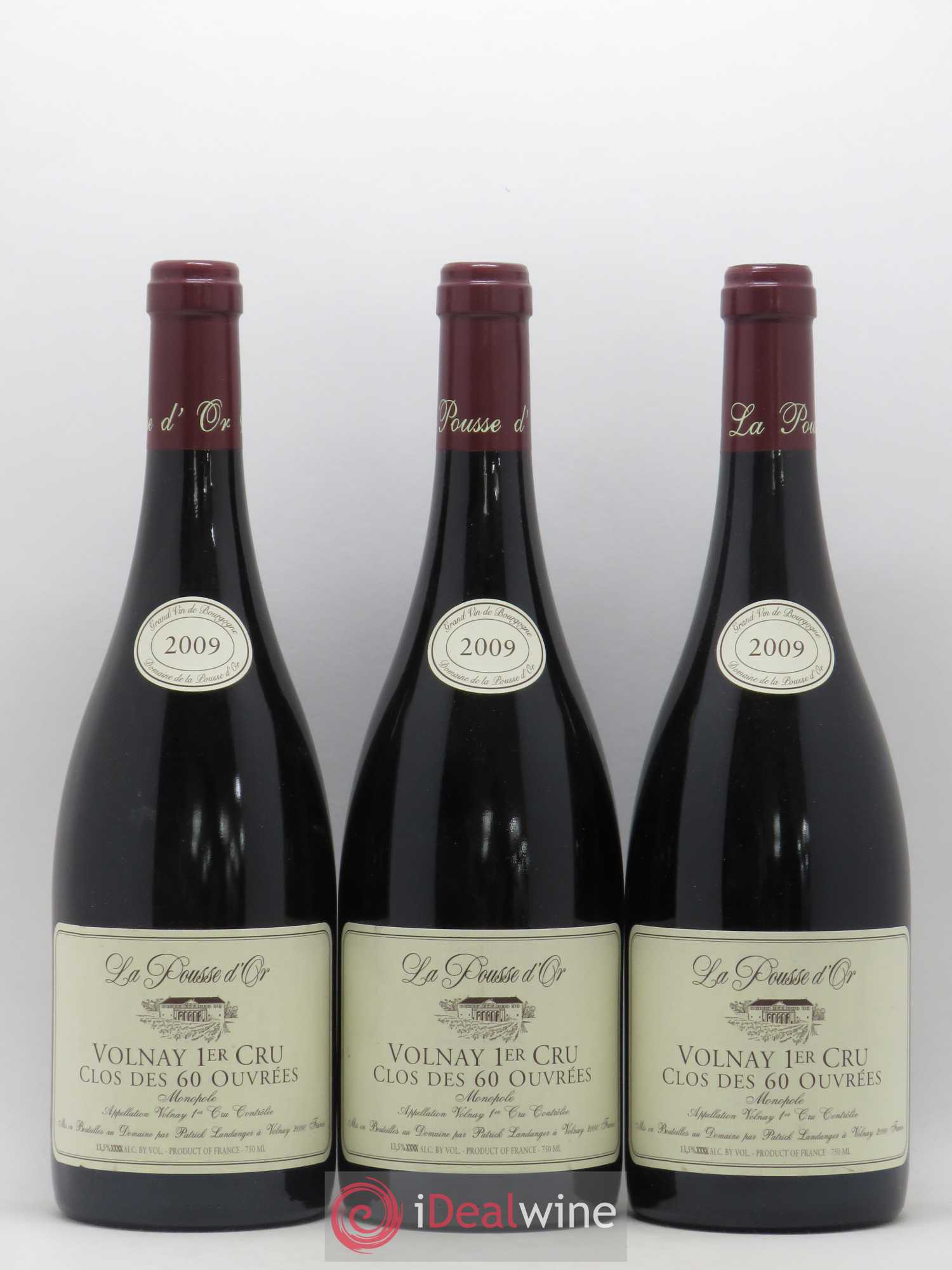 Volnay 1er Cru Clos des 60 ouvrées La Pousse d'Or (Domaine de) 2009 - Lot de 3 bouteilles - 0