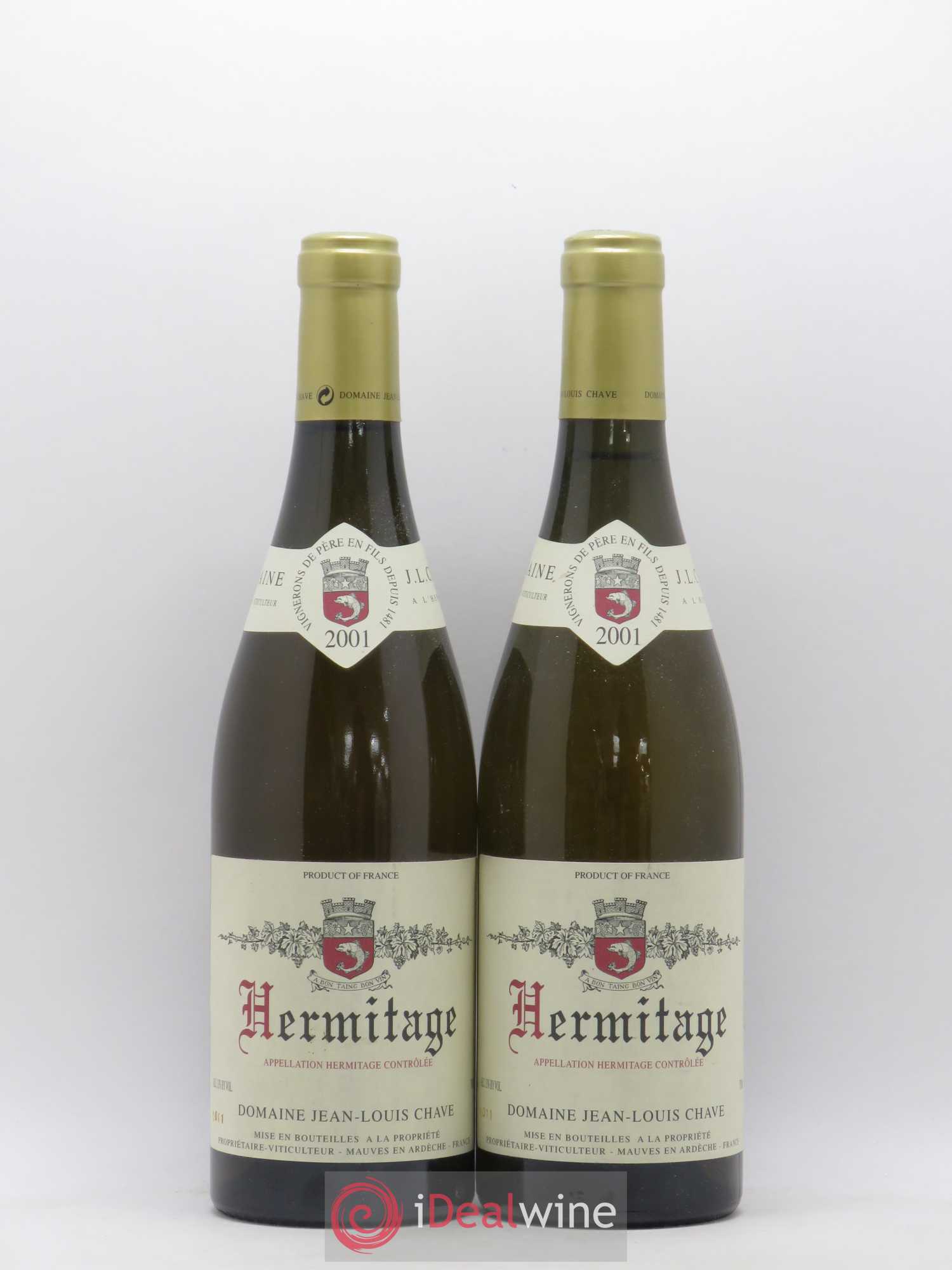 Hermitage Jean-Louis Chave 2001 - Lot de 2 bouteilles - 0