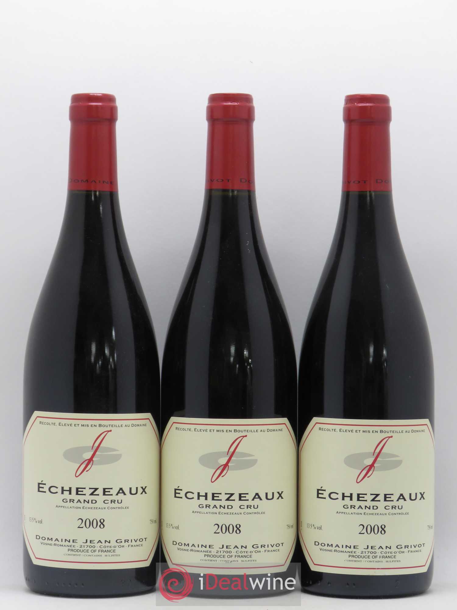 Echezeaux Grand Cru Jean Grivot 2008 - Lot de 3 bouteilles - 0
