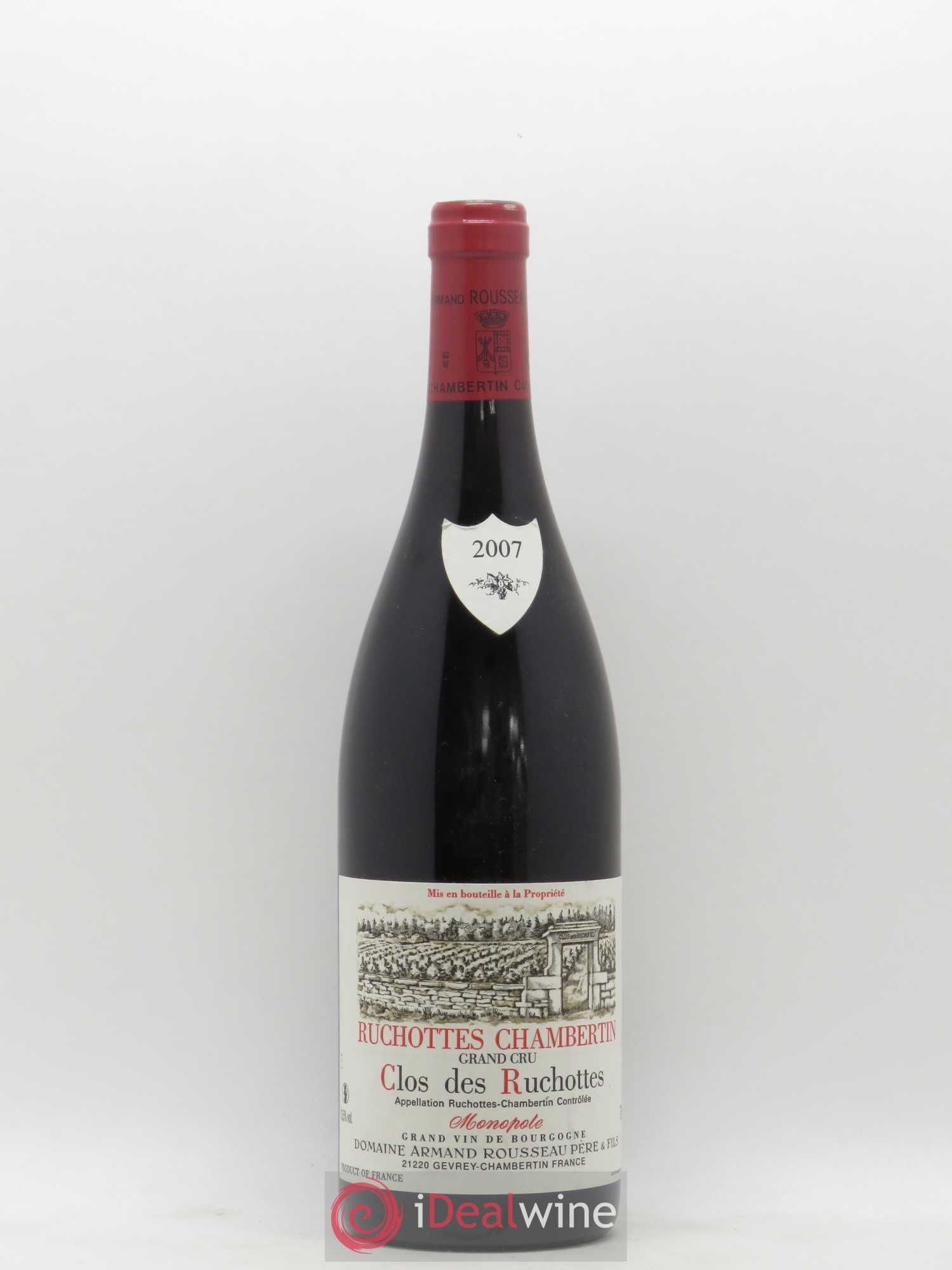 Ruchottes-Chambertin Grand Cru Clos des Ruchottes Armand Rousseau (Domaine) 2007 - Lot of 1 bottle - 0